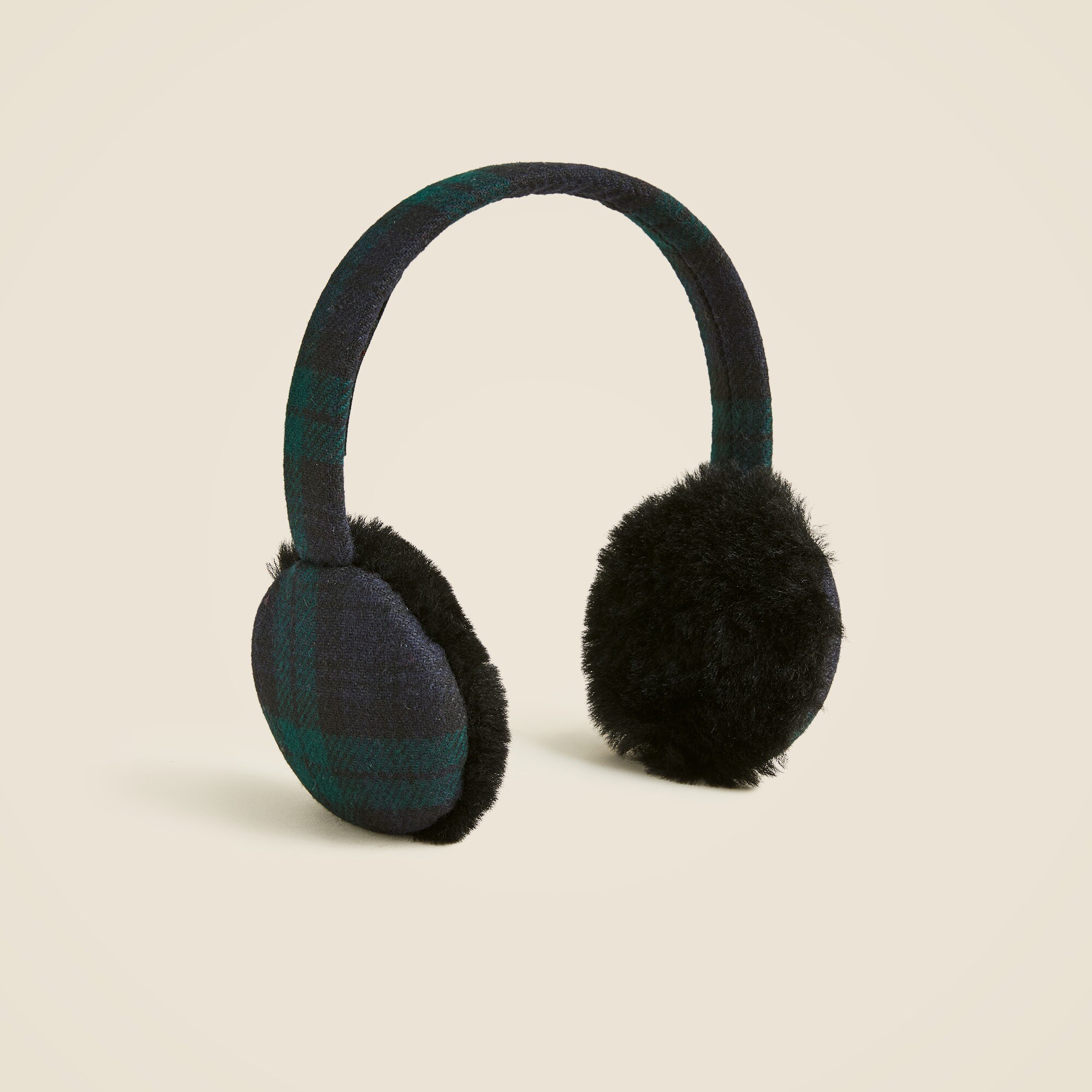 Wool tartan earmuffs