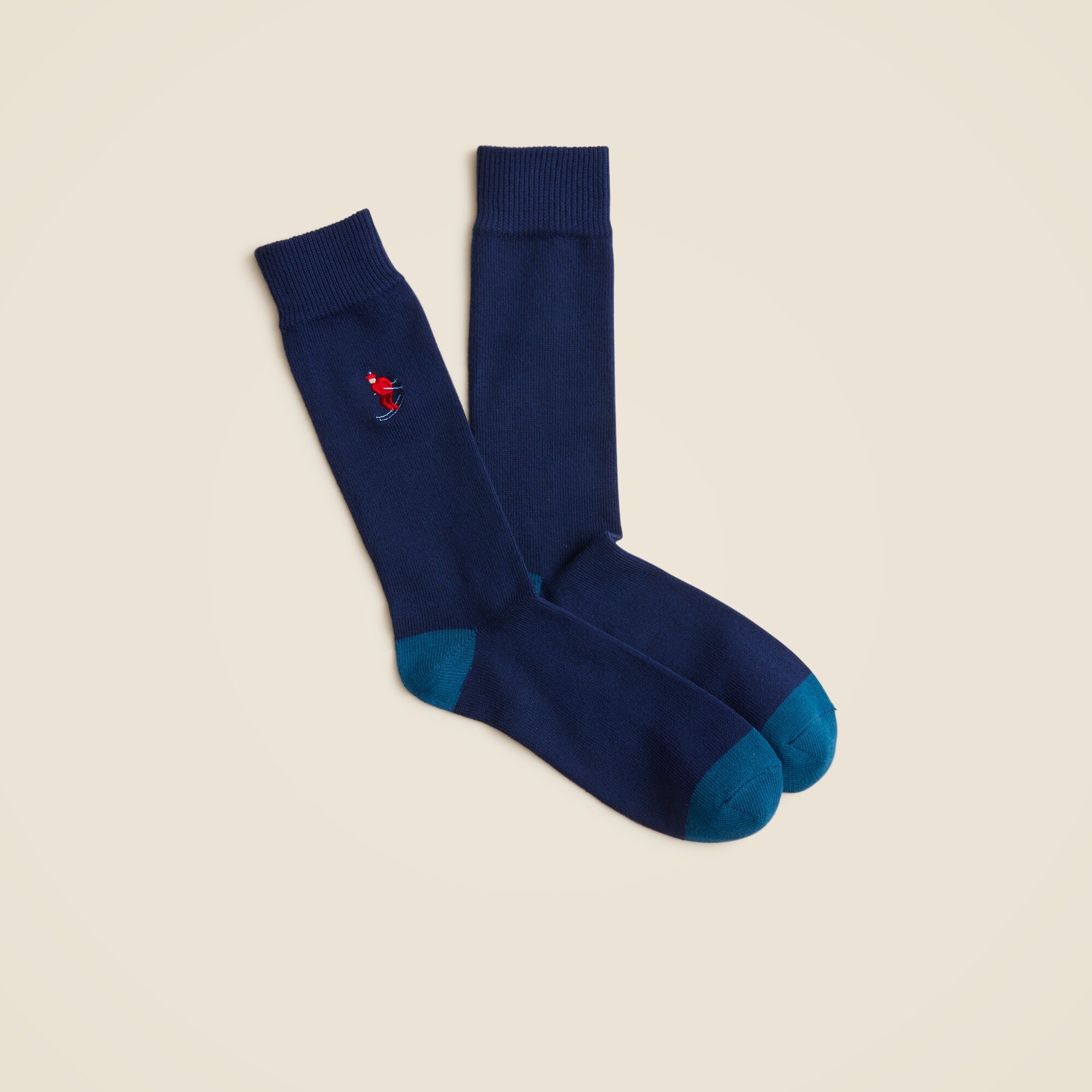 Cotton-blend skier critter socks