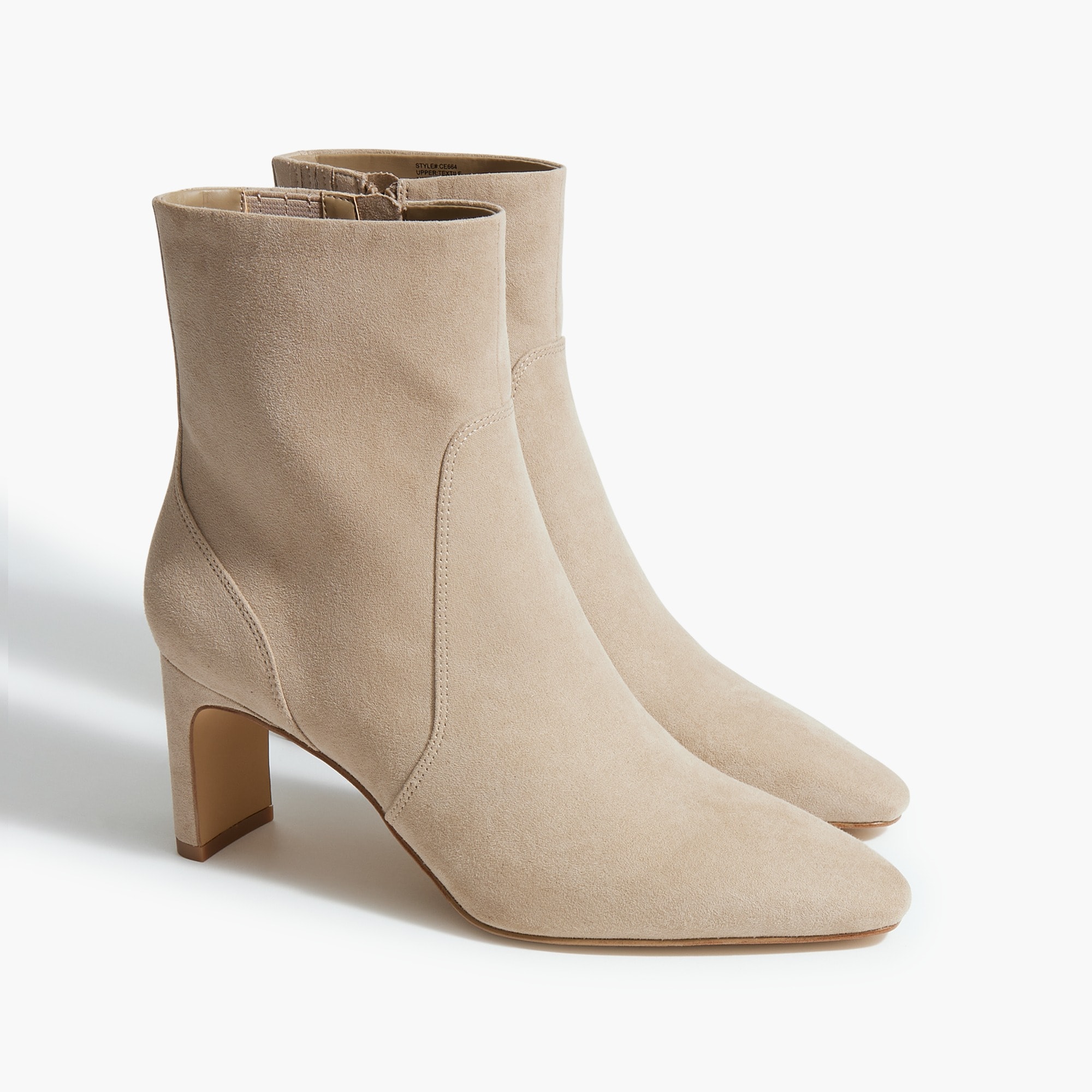 Sueded heeled booties