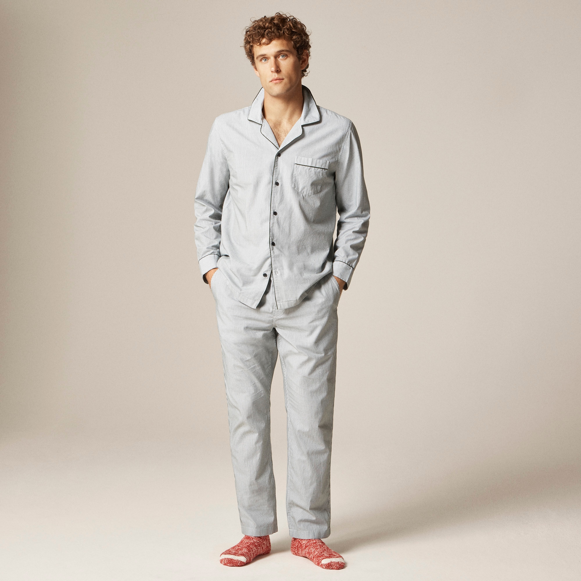 Pajama set in cotton poplin