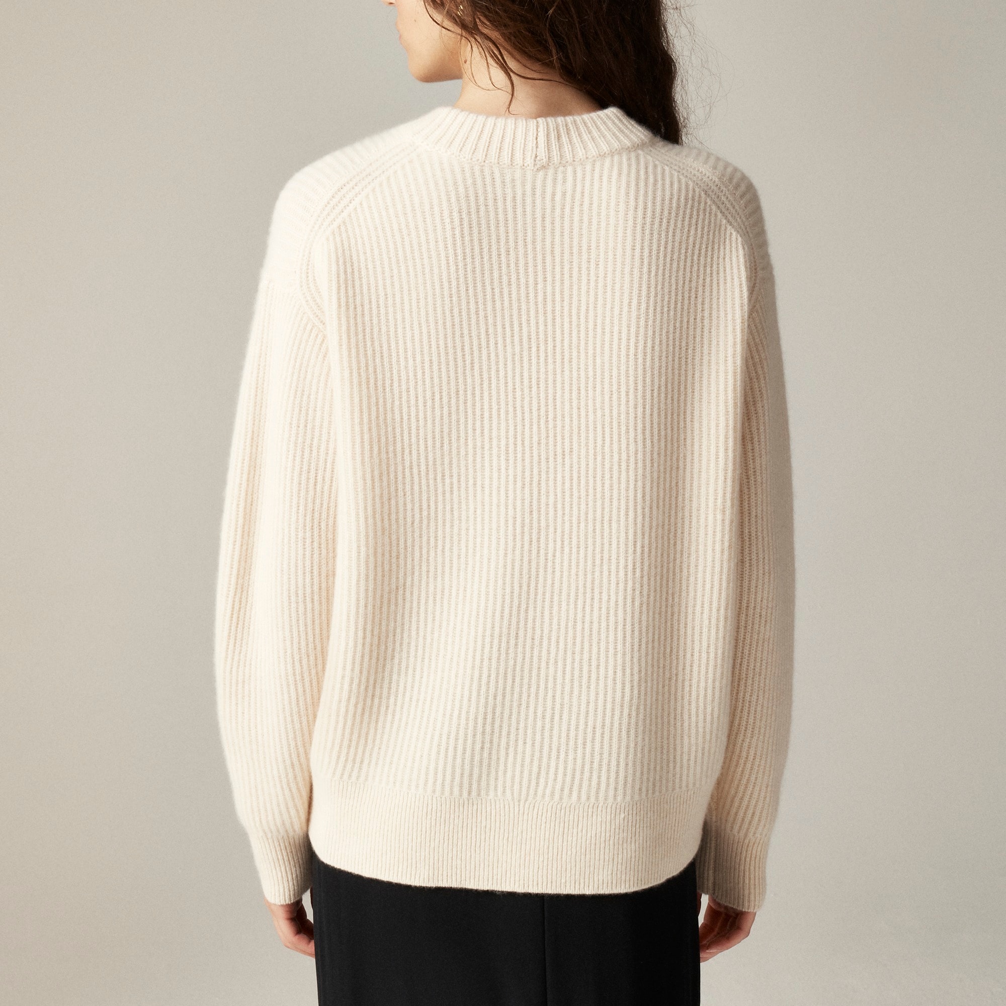 Ribbed cashmere oversized sweater