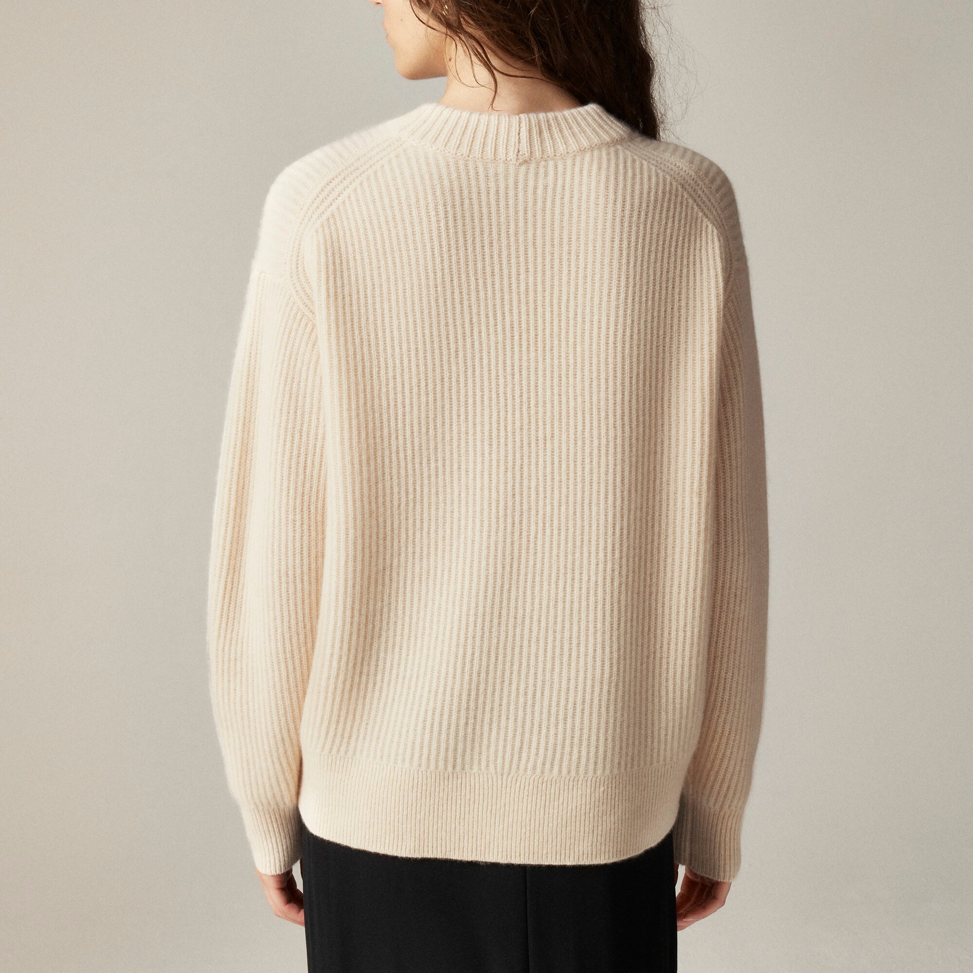 Ribbed cashmere oversized sweater