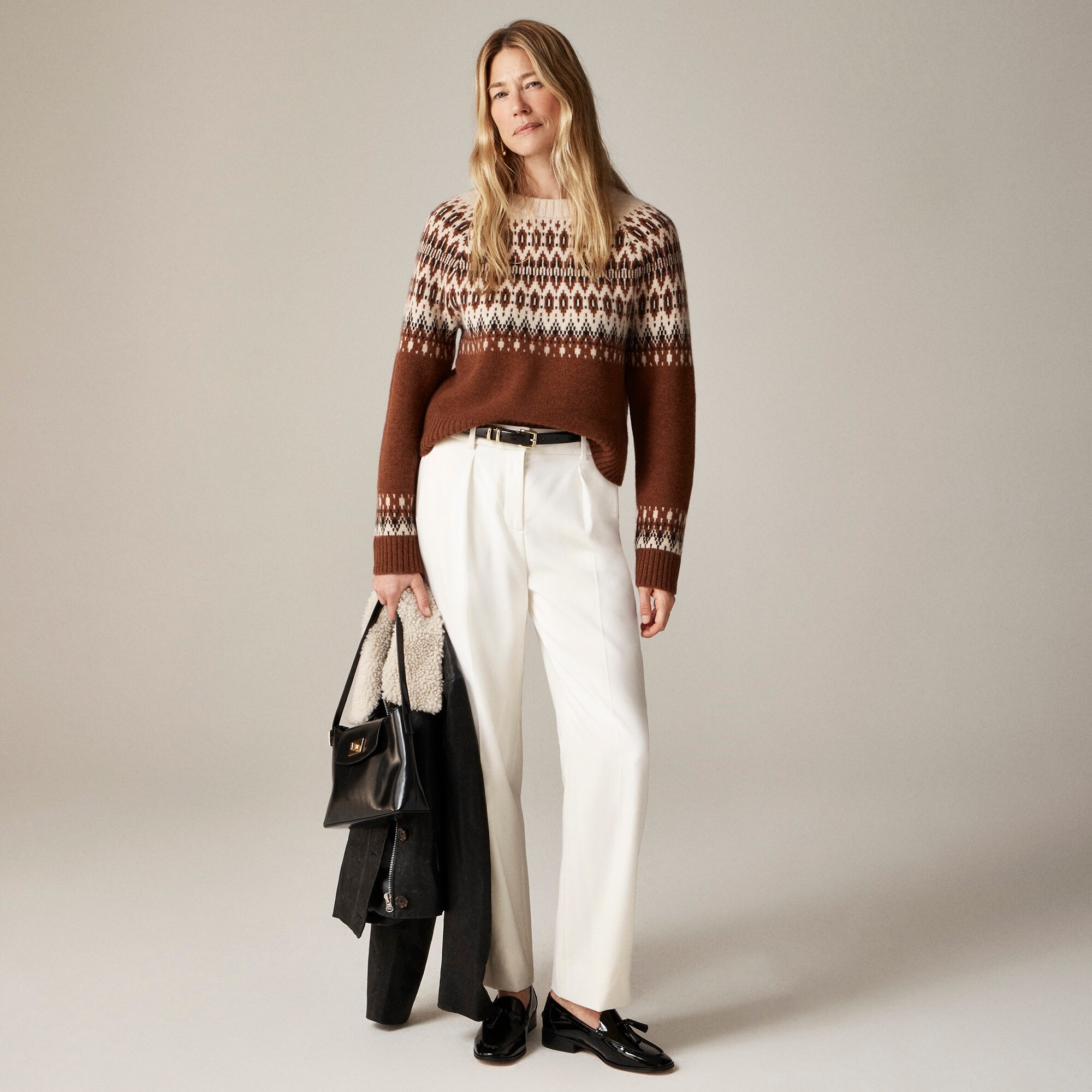 Cashmere diamond Fair Isle sweater