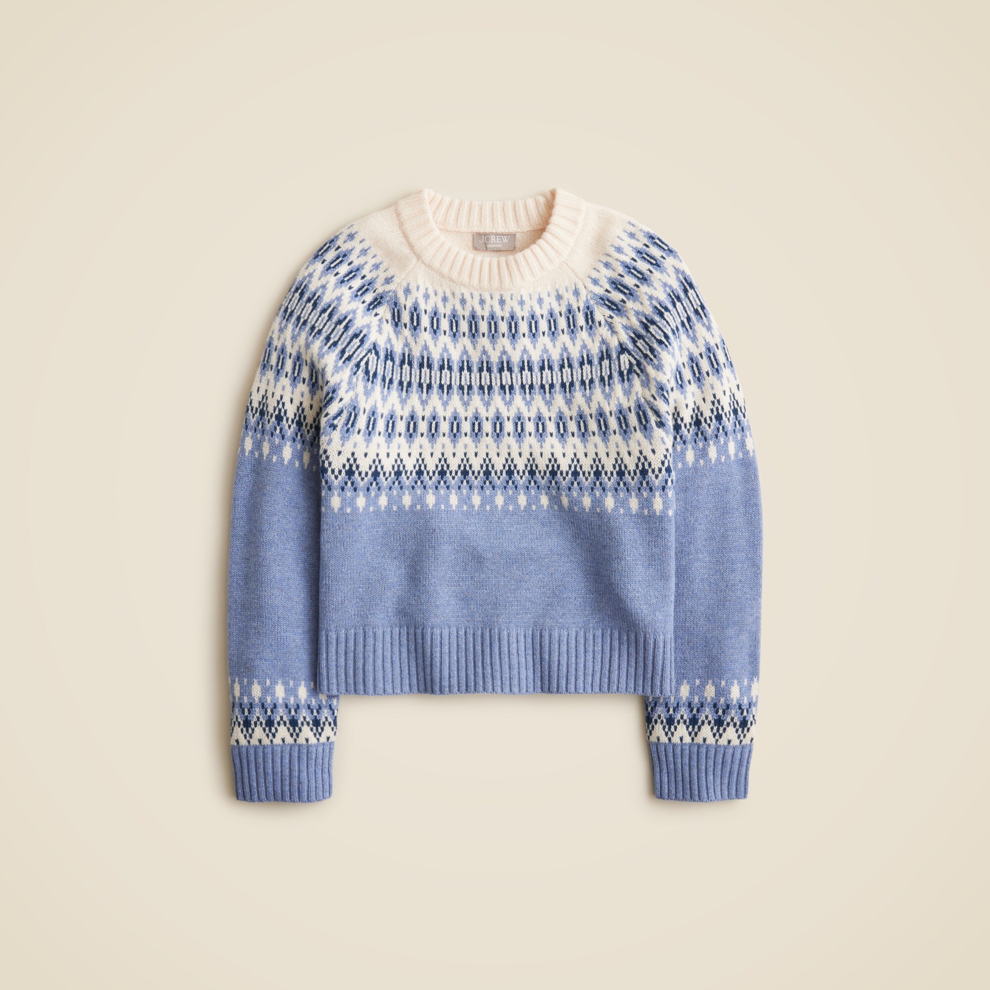 Cashmere diamond Fair Isle sweater