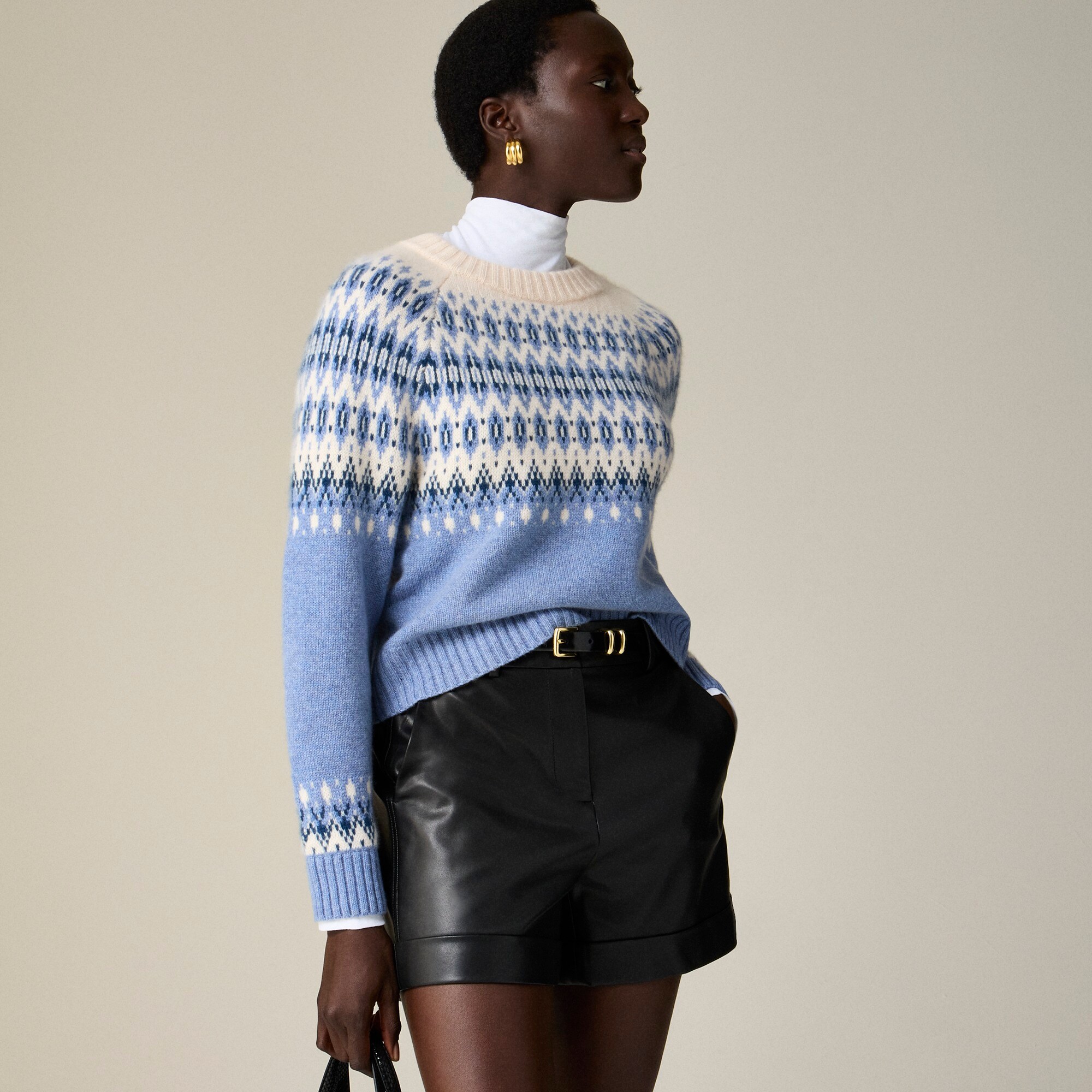 Cashmere Diamond Fair Isle Sweater For Women | J.Crew