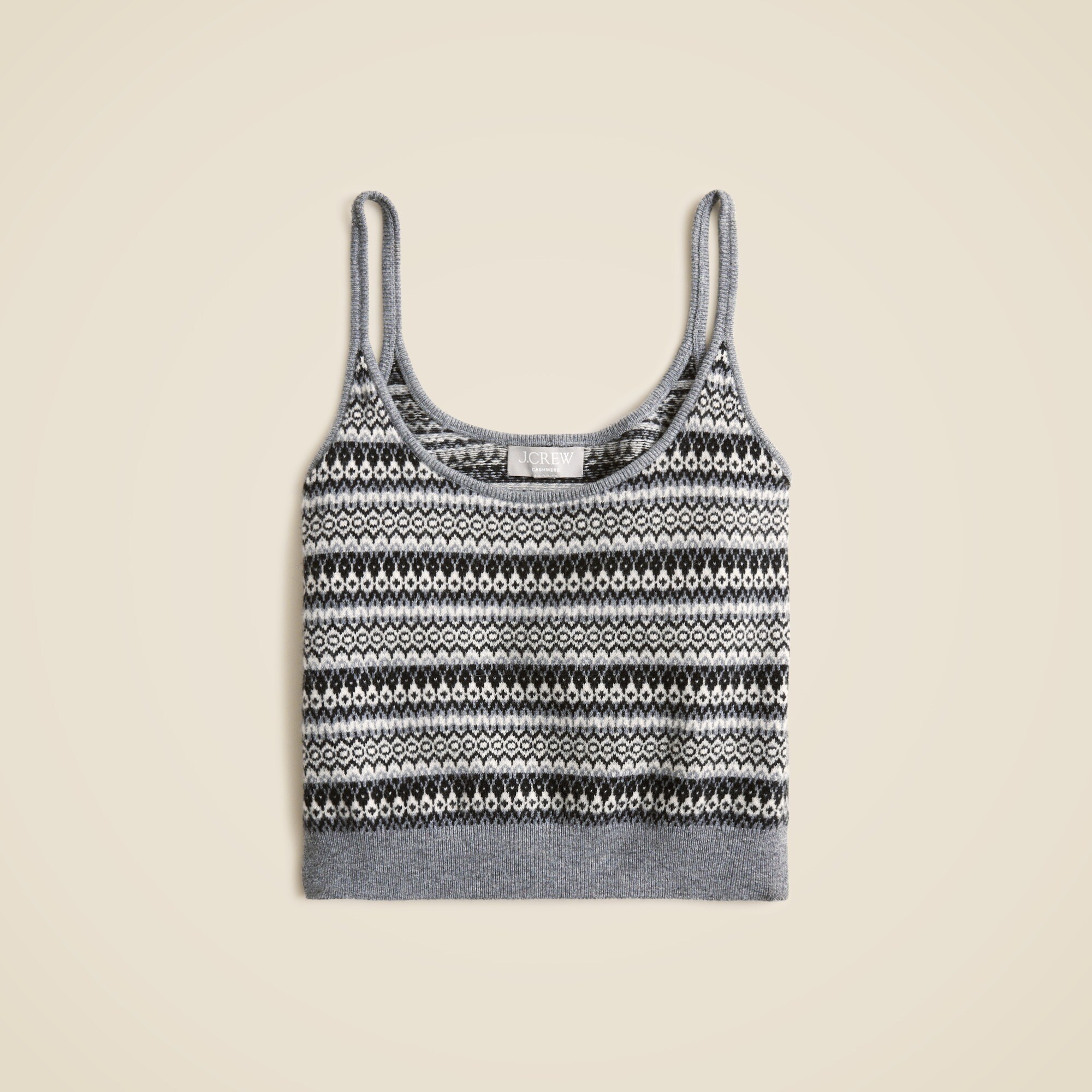 Cashmere Fair Isle sweater-tank
