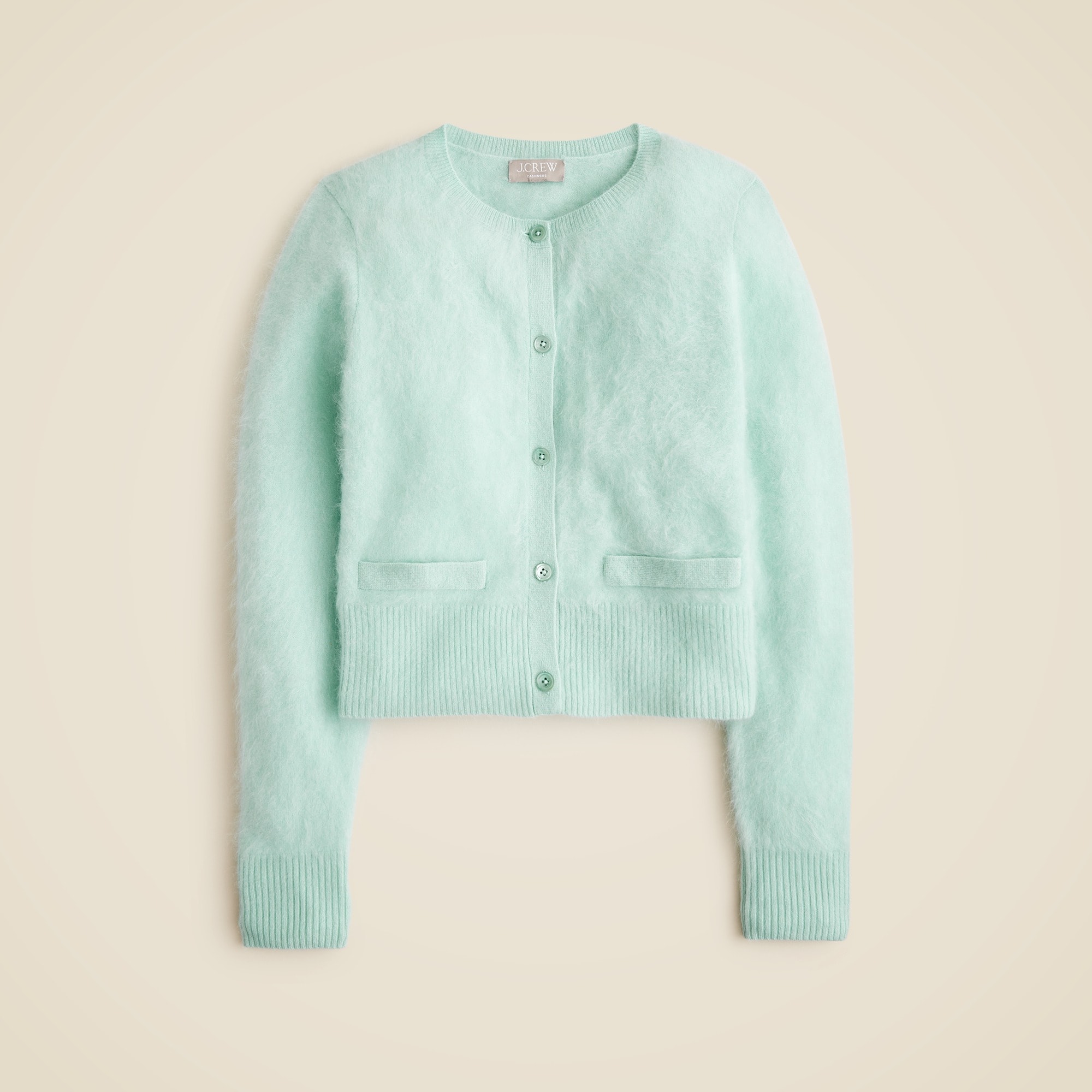 womens Brushed cashmere cropped cardigan