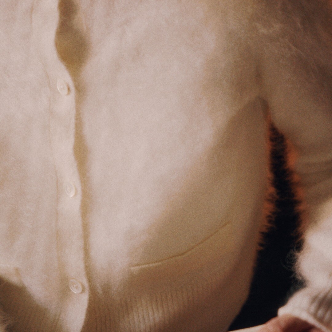 Brushed cashmere cropped cardigan