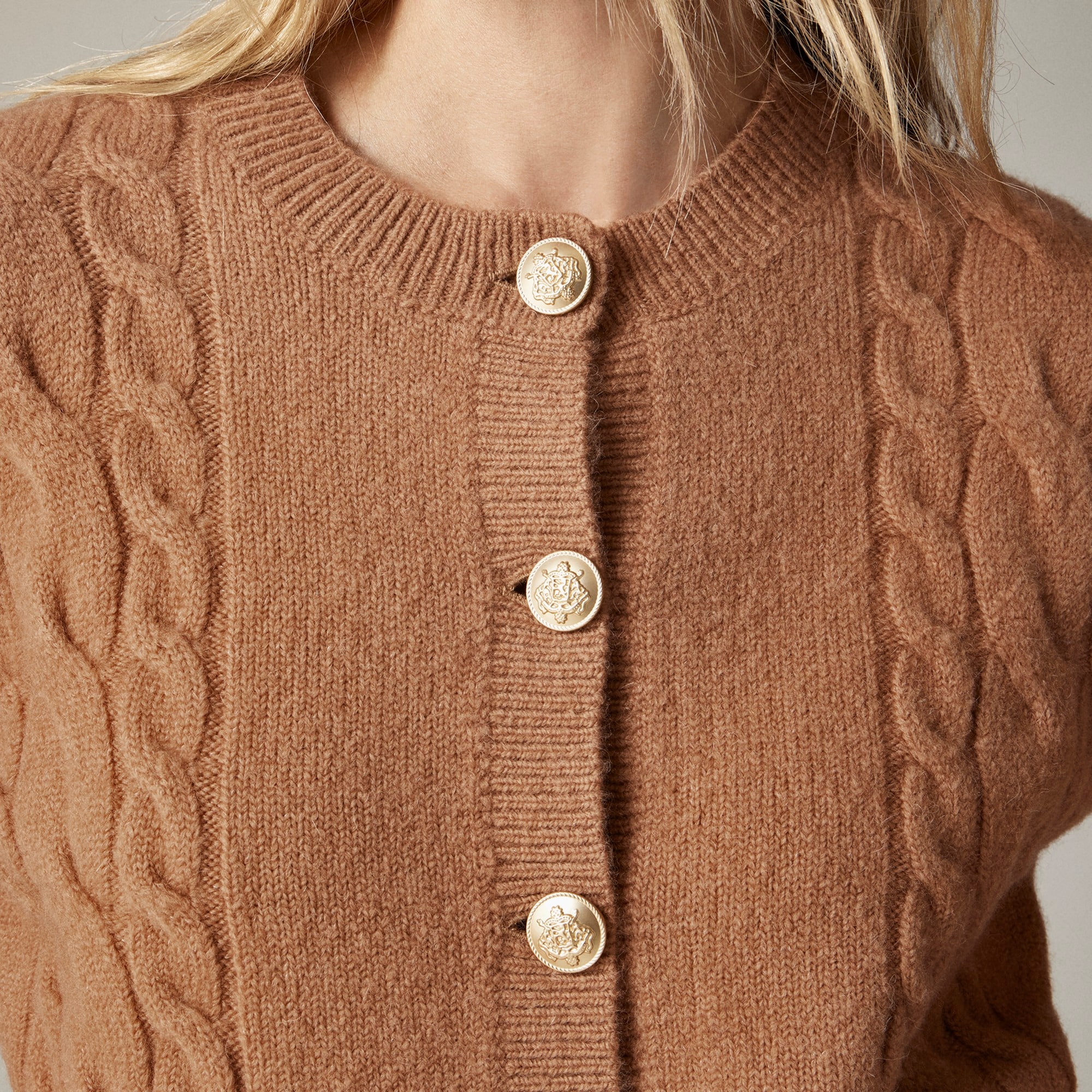 Cable-knit cardigan