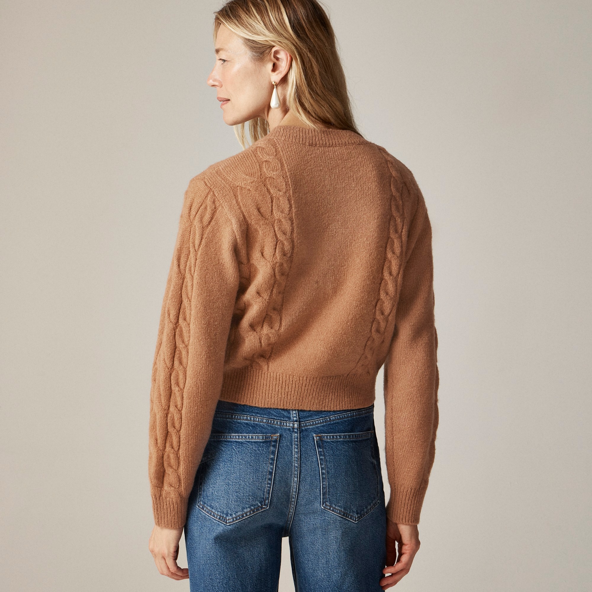 Cable-knit cardigan