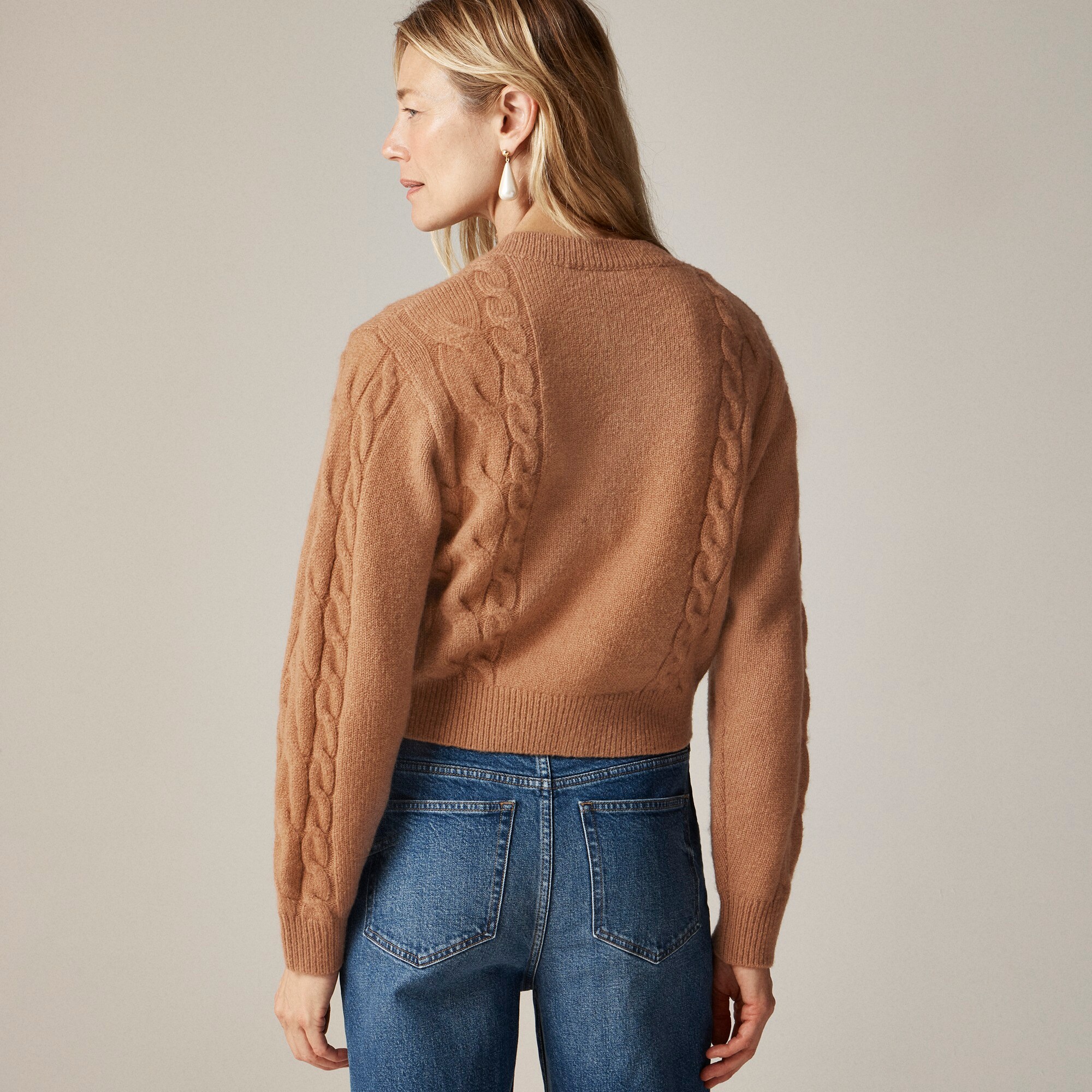 Cable-knit cardigan