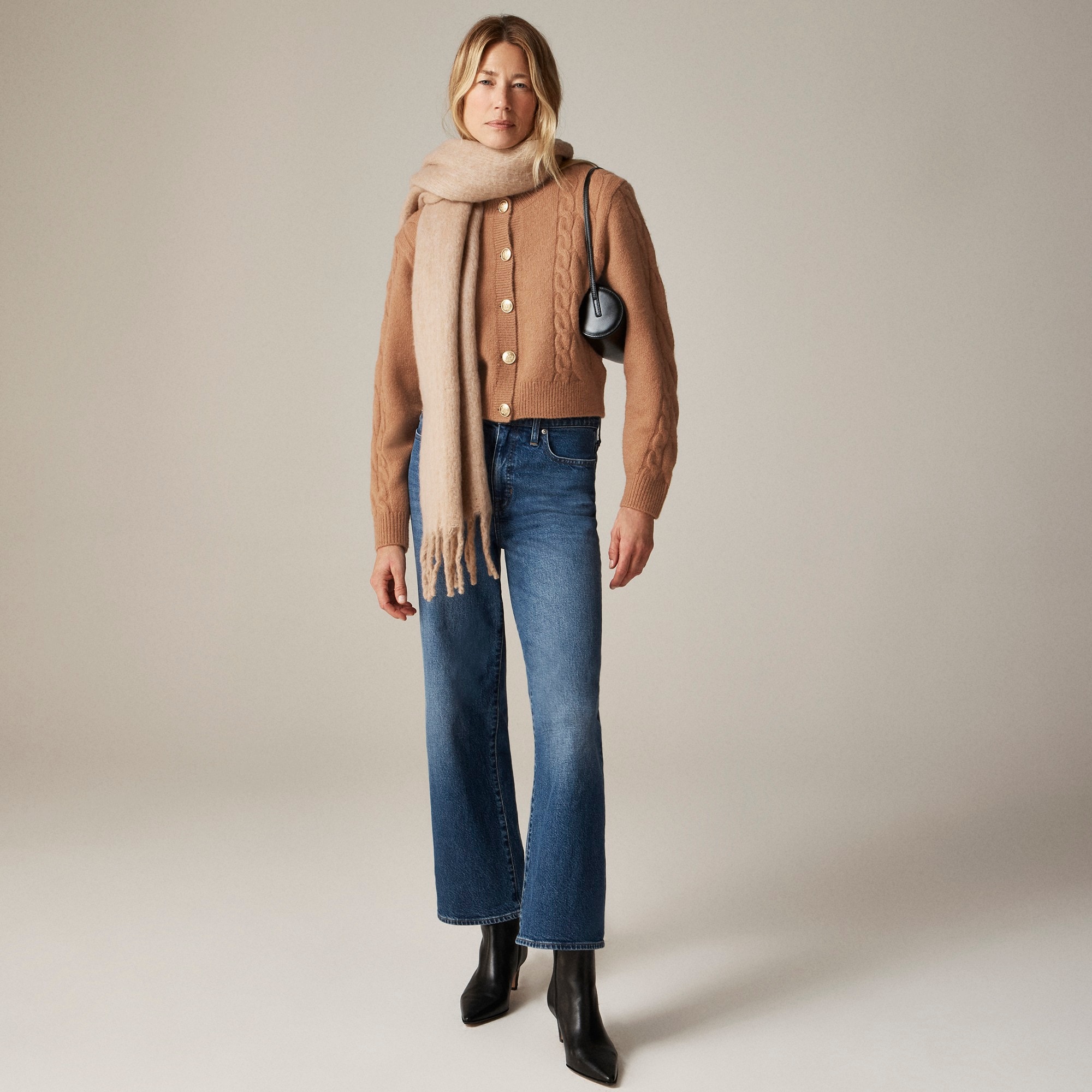 Cable-knit cardigan
