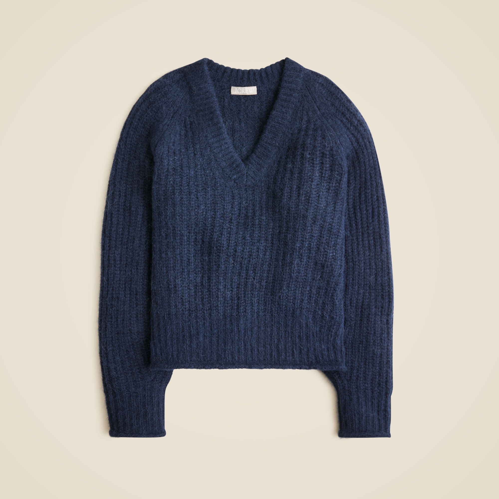 Ribbed V-neck Sweater In Wool Blend For Women | J.Crew