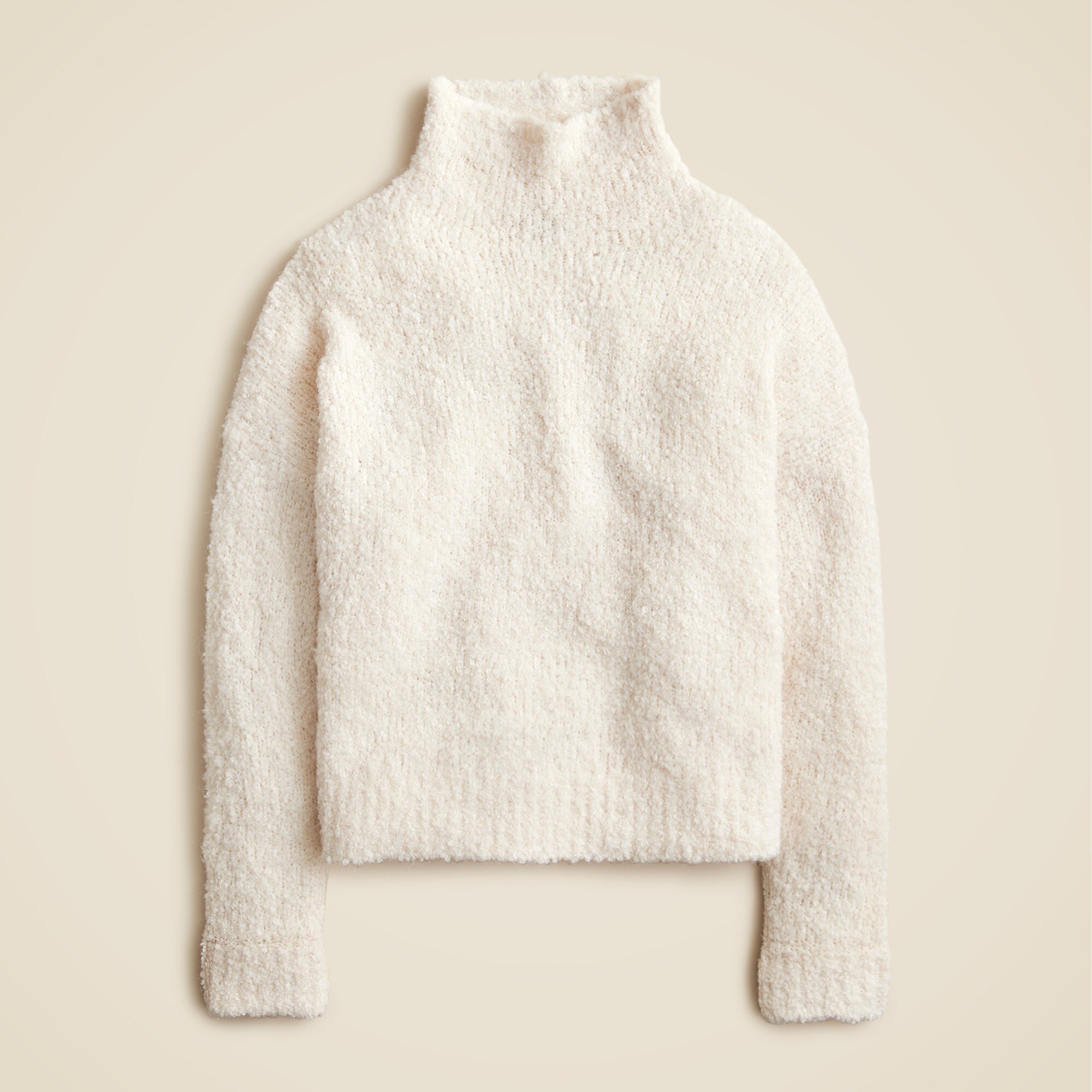 Turtleneck sweater in bouclé yarn