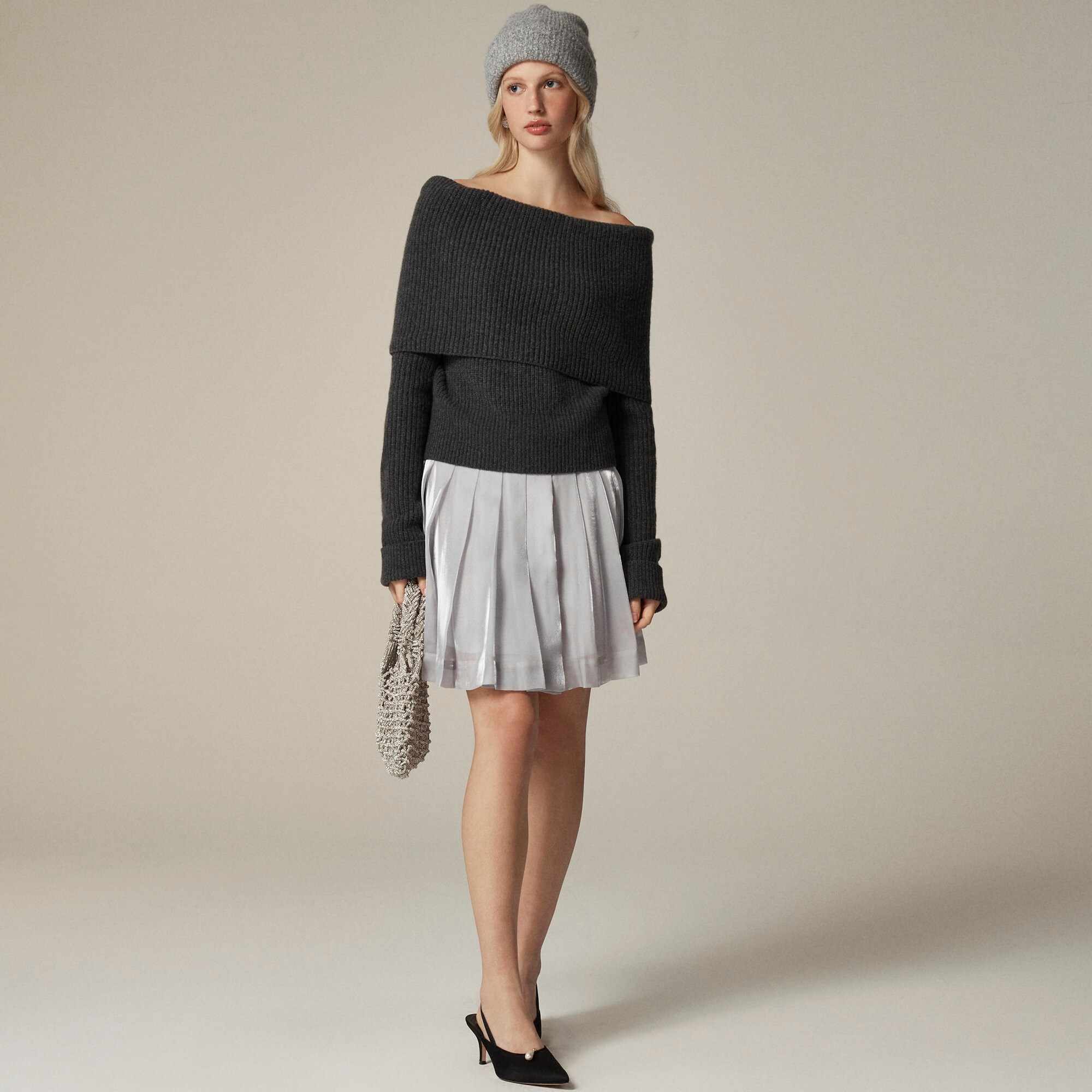 Collection cashmere off-the-shoulder sweater-top