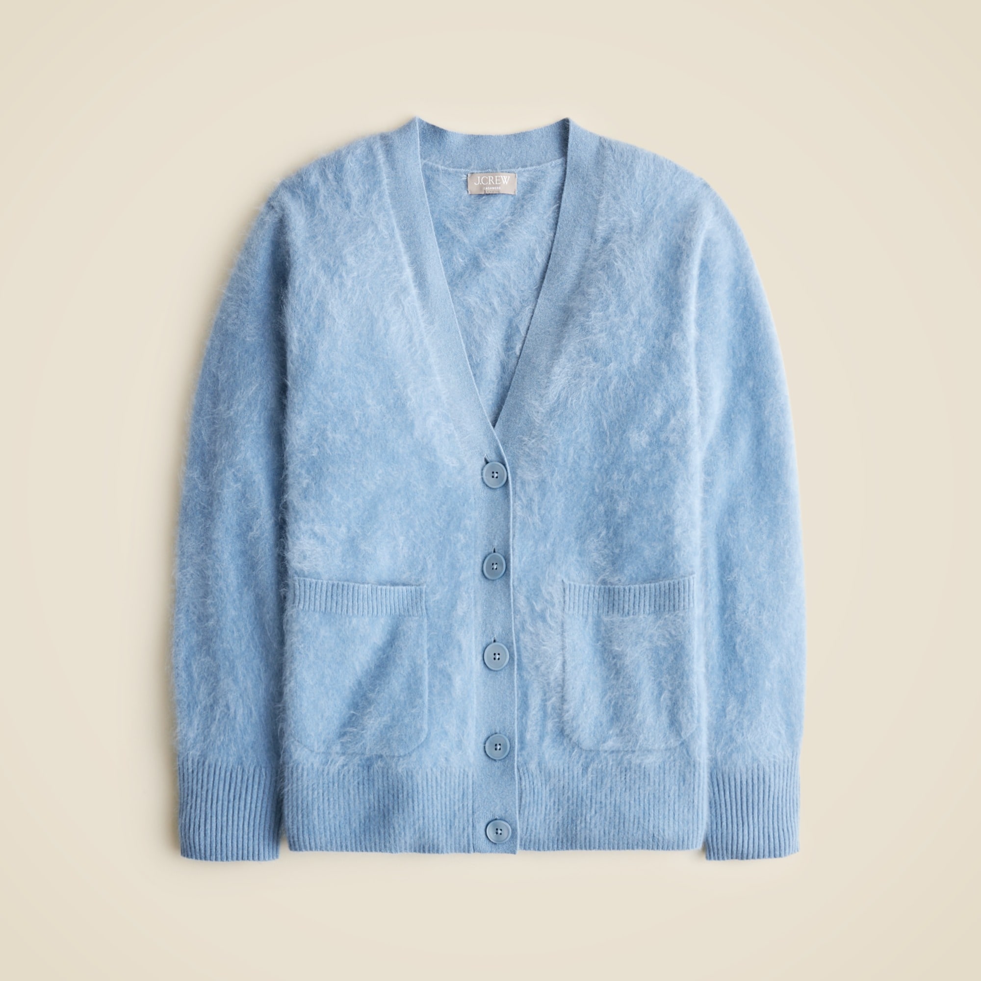 J.Crew: Brushed Cashmere Relaxed Cardigan For Women