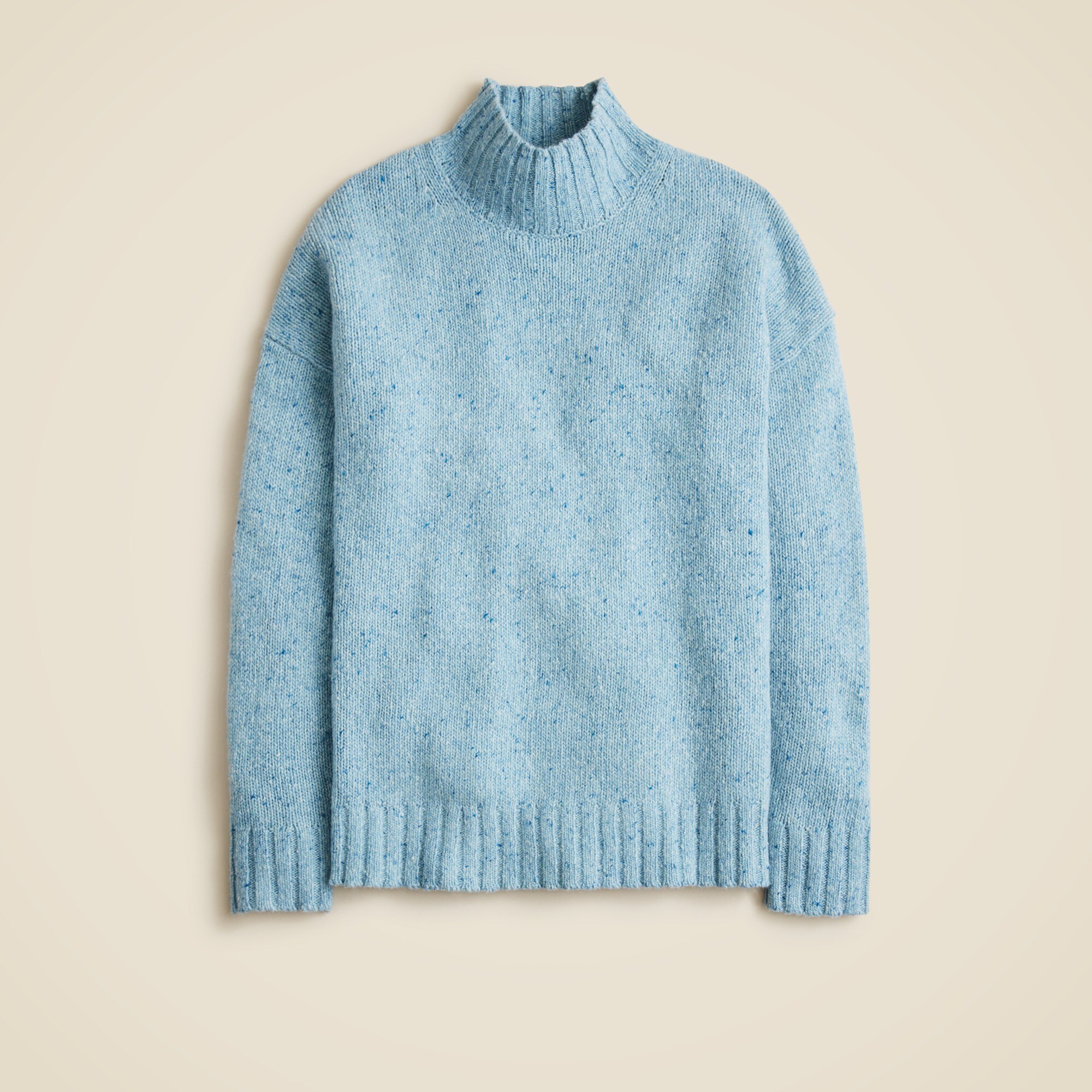  Relaxed turtleneck sweater in donegal wool blend