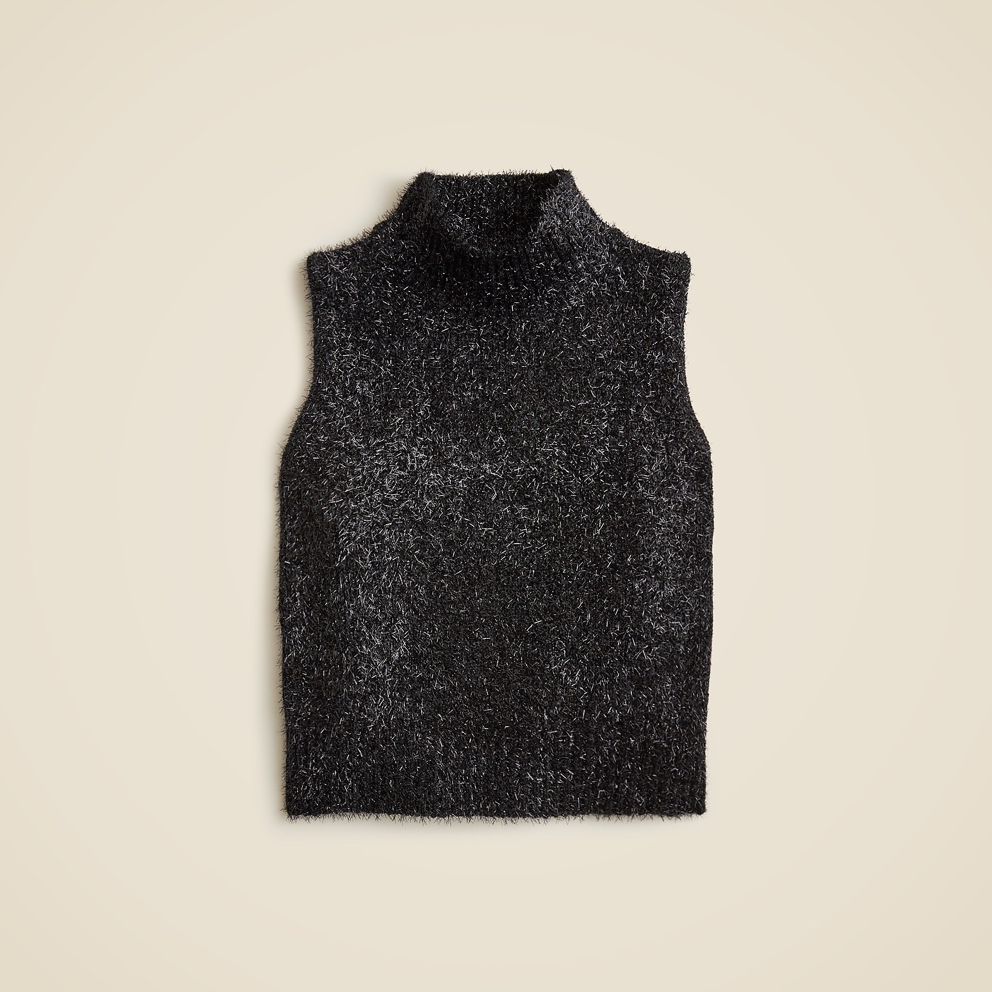 Textured metallic sweater shell