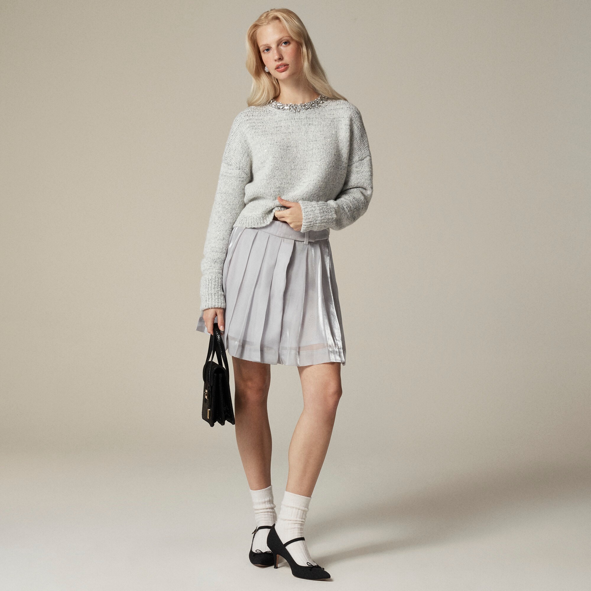 Embellished pullover sweater
