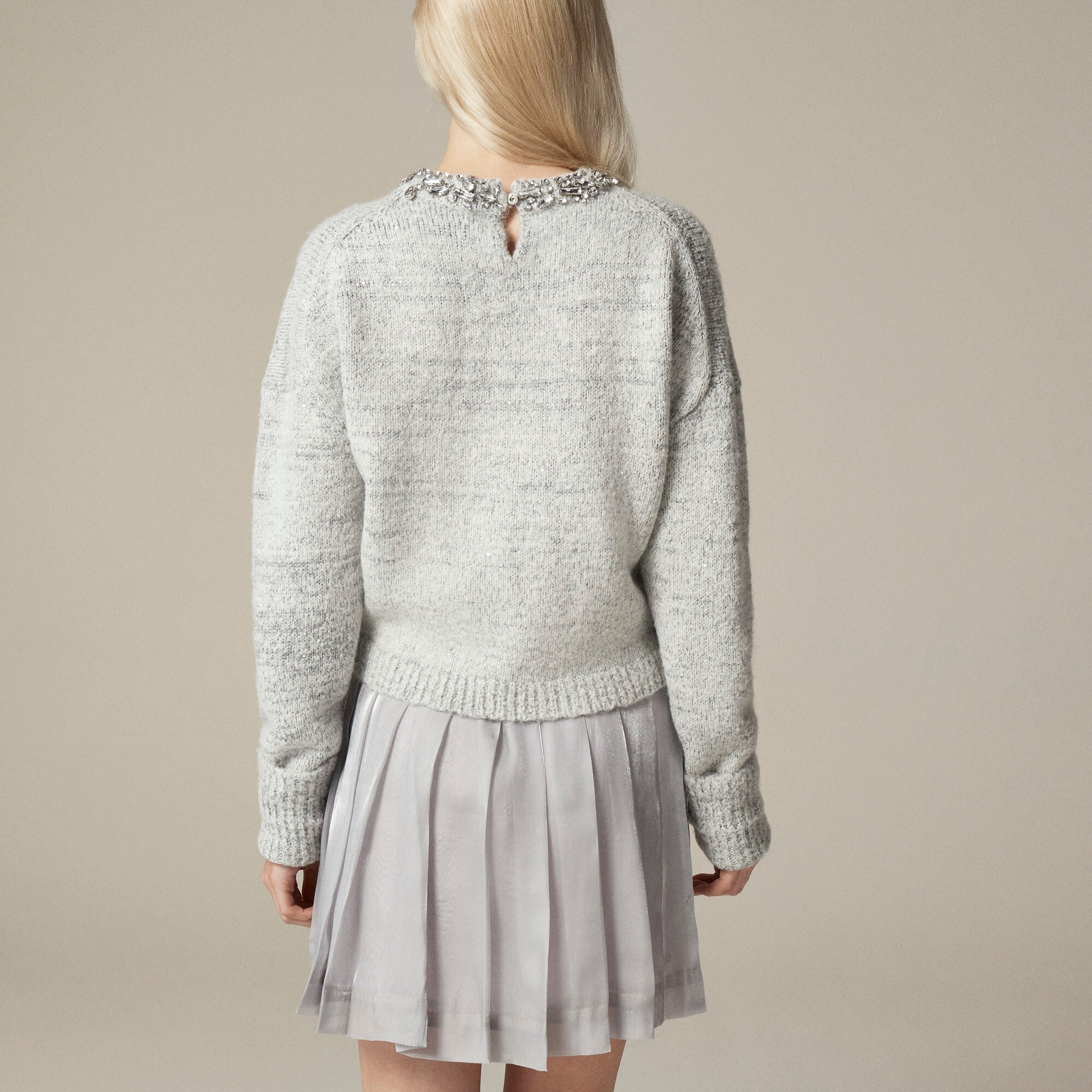 Embellished pullover sweater