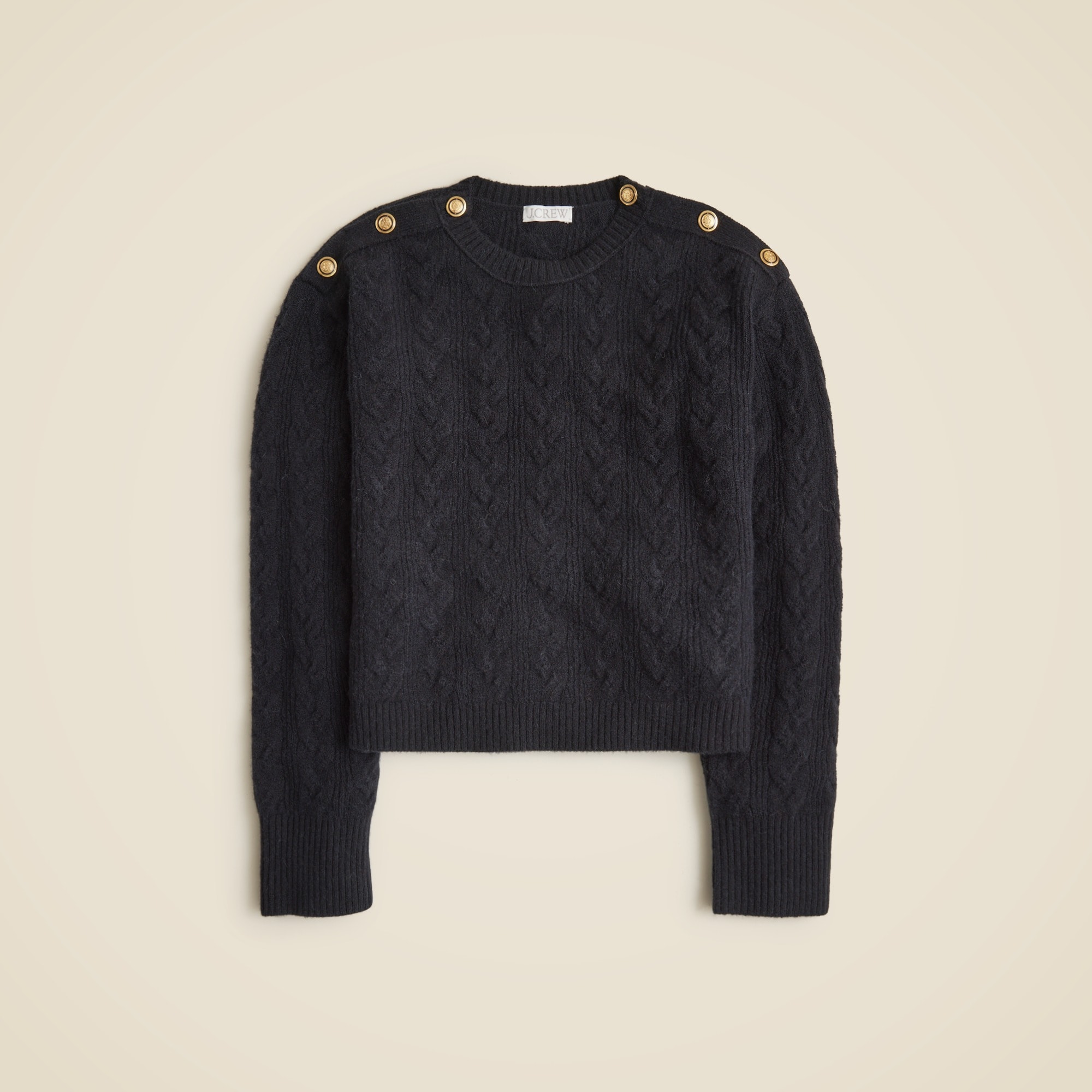 Cable-knit sweater with buttons in Supersoft yarn
