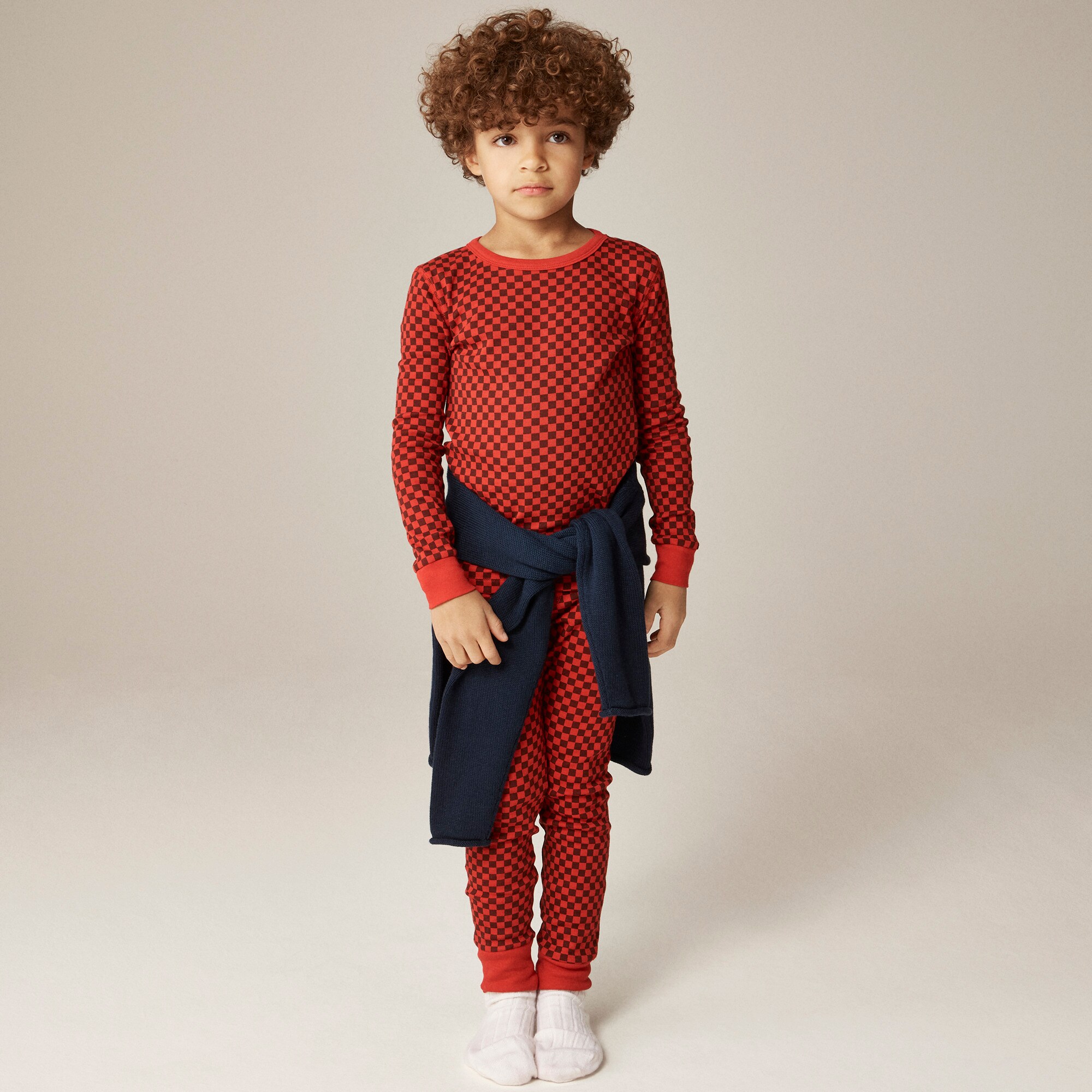 Kids' long-sleeve printed pajama set