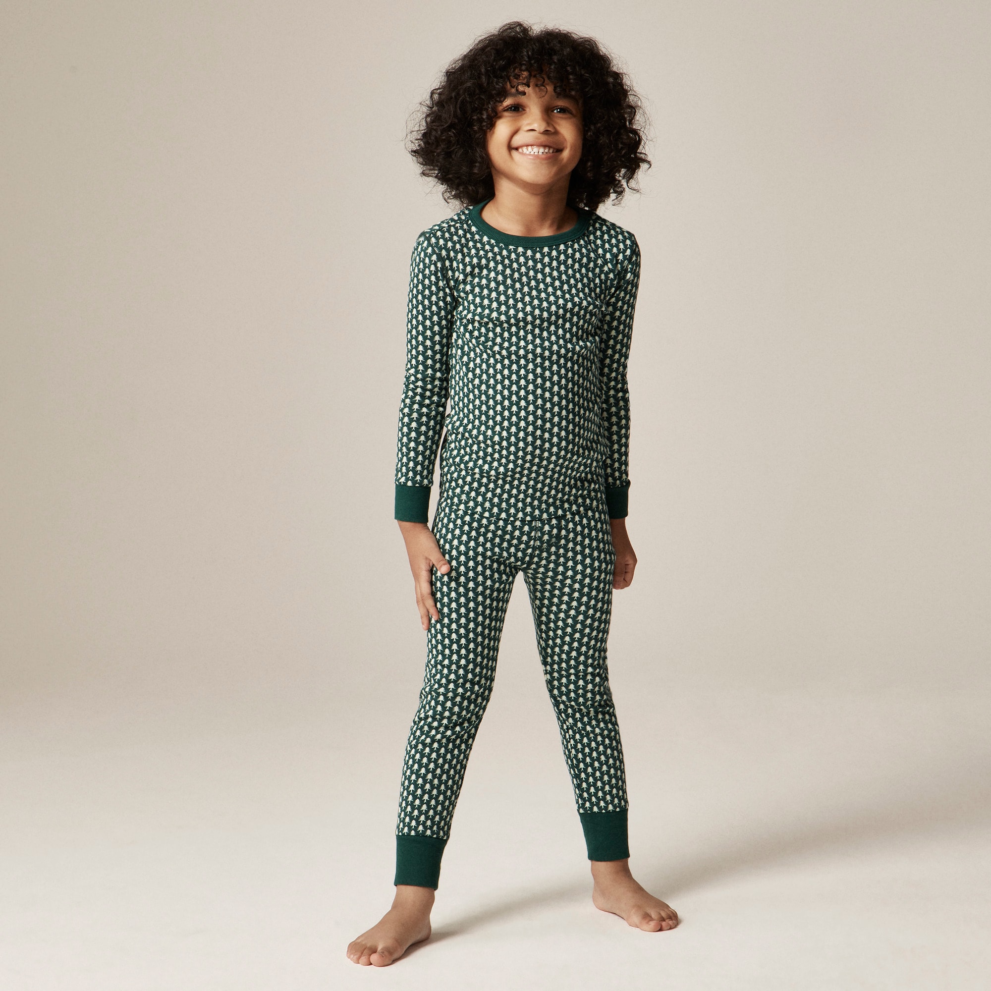 Kids' long-sleeve printed pajama set