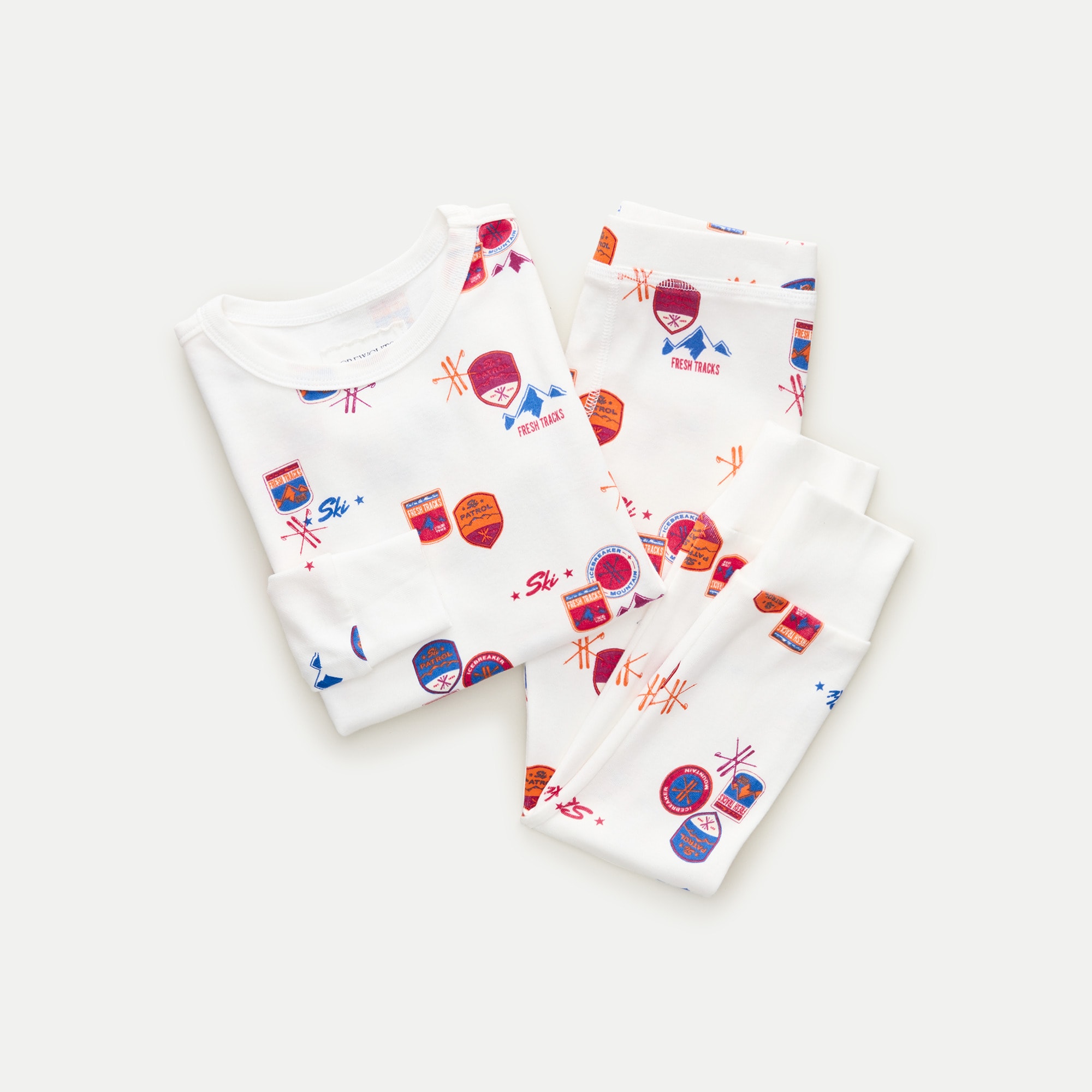 Kids' long-sleeve printed pajama set