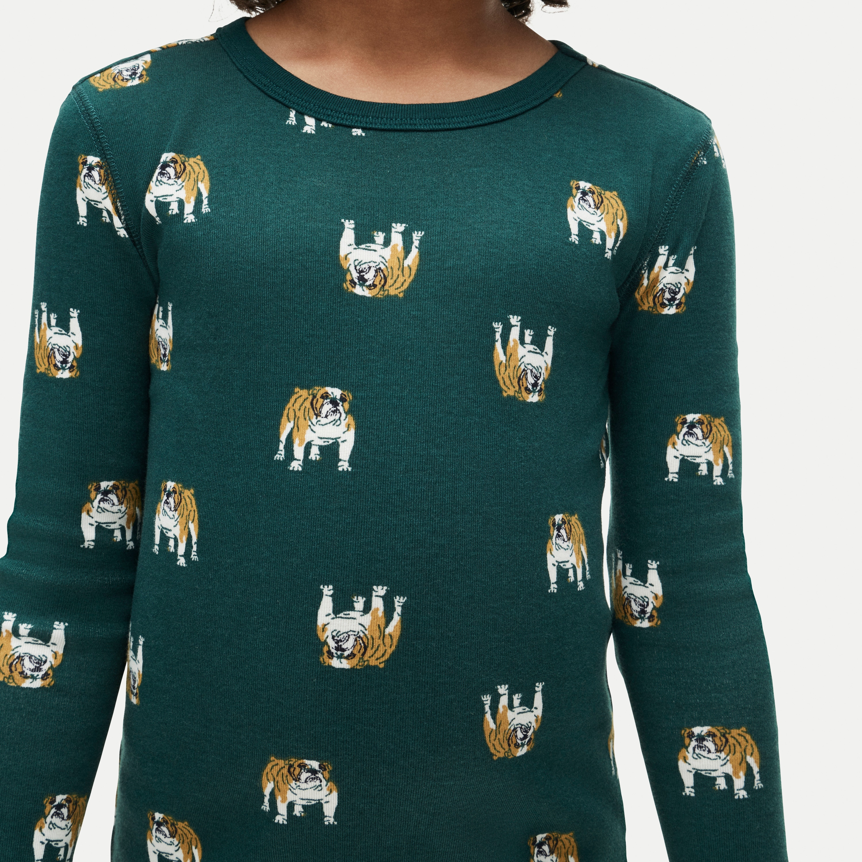 Kids' long-sleeve printed pajama set