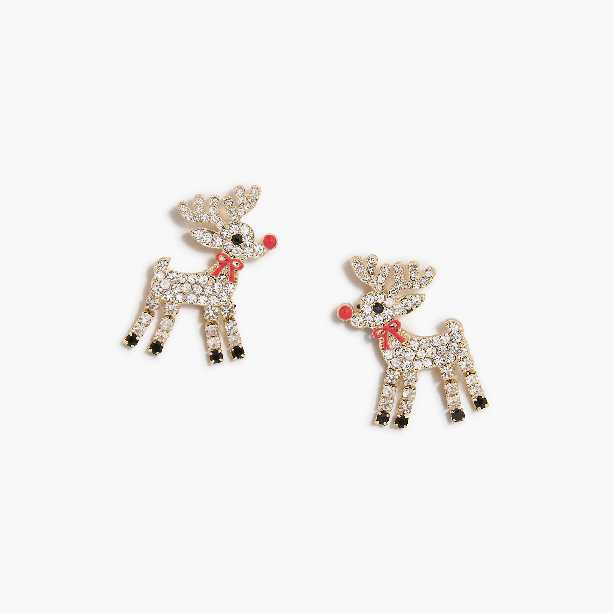 pav&eacute; reindeer statement earrings for women