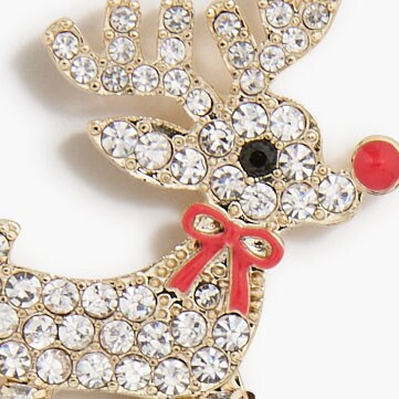 Pav&eacute; reindeer statement earrings CRYSTAL factory: pav&eacute; reindeer statement earrings for women