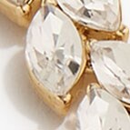Linear crystal leaves statement earrings CRYSTAL factory: linear crystal leaves statement earrings for women