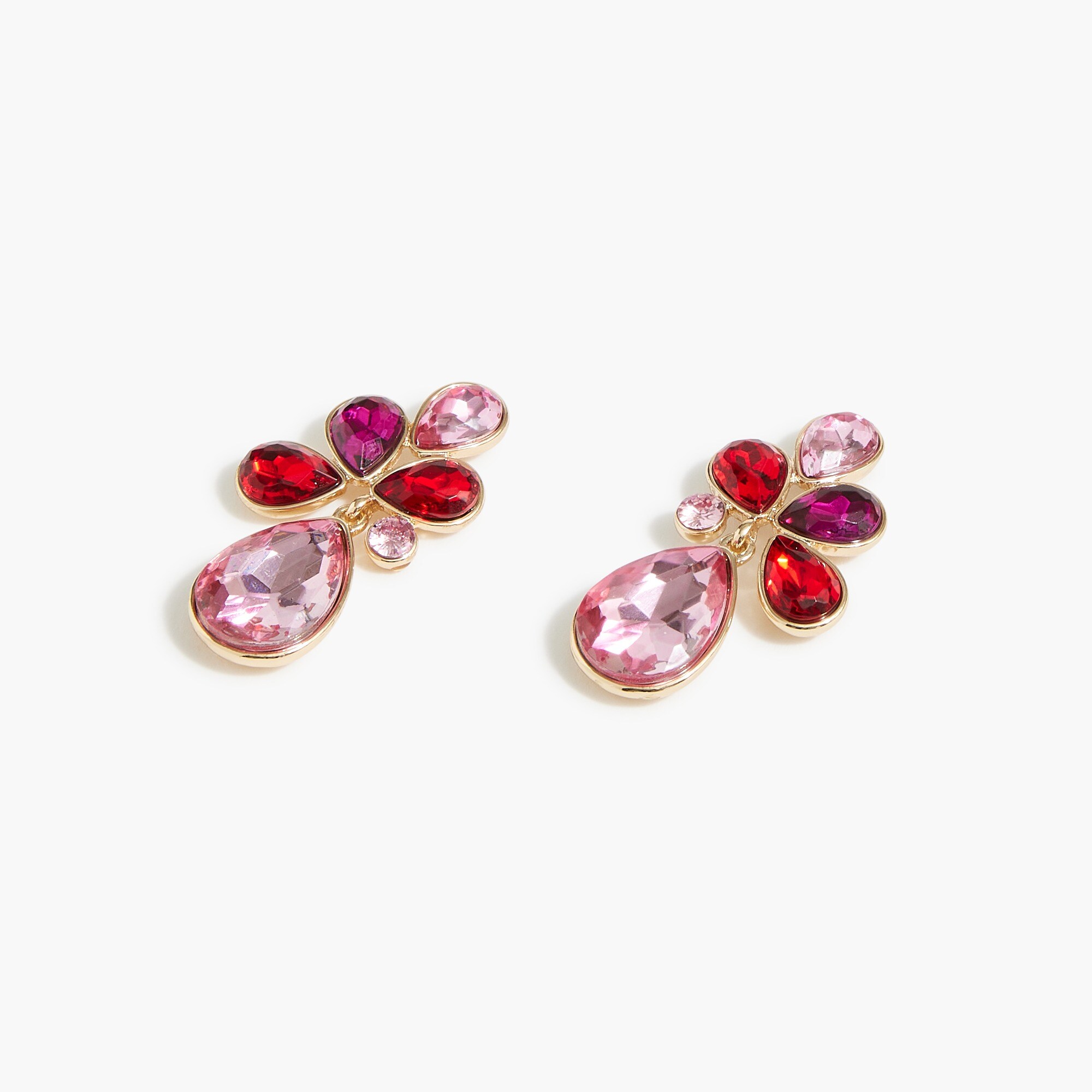 crystal petal statement earrings for women