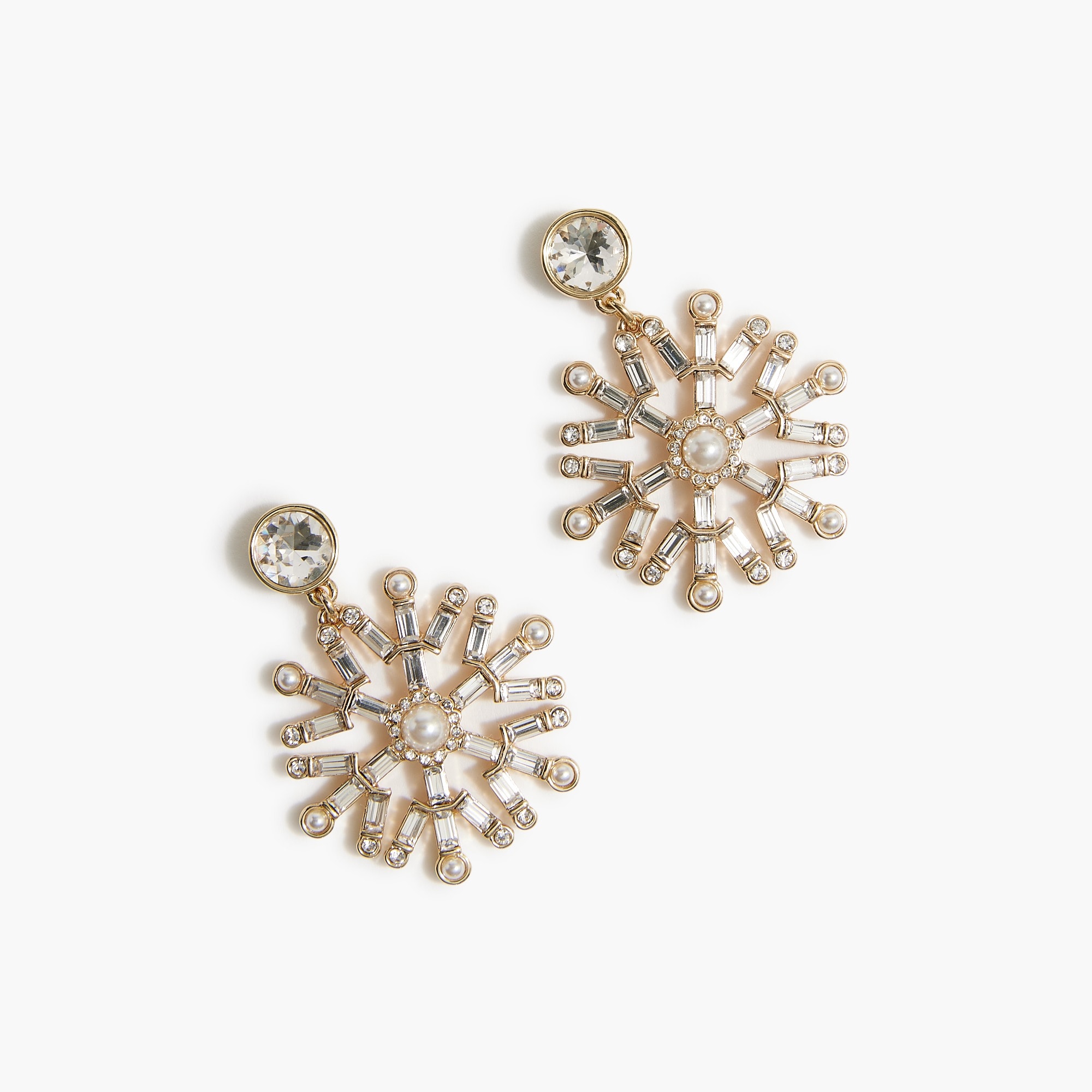 snowflake statement earrings for women