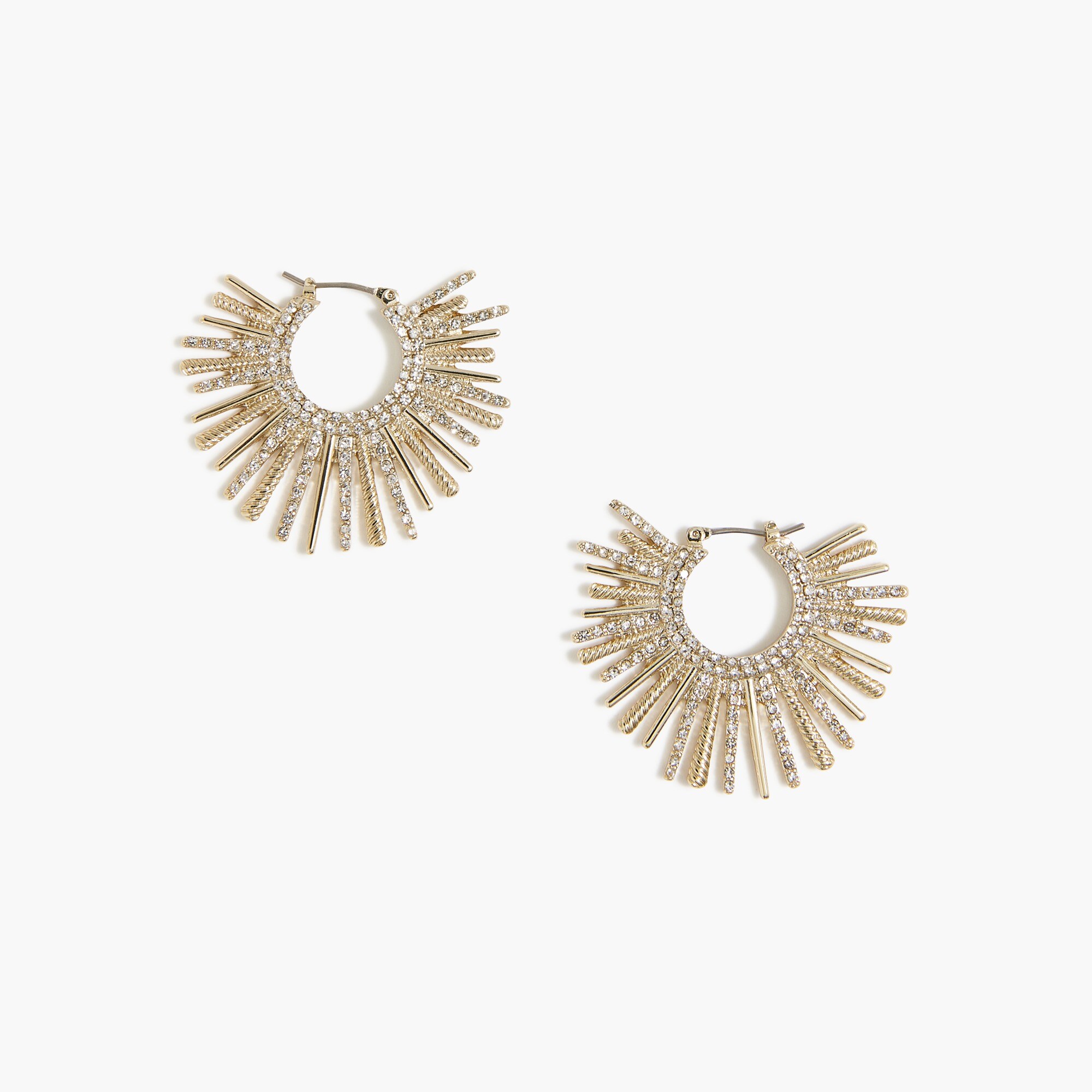 Crystal rays statement earrings