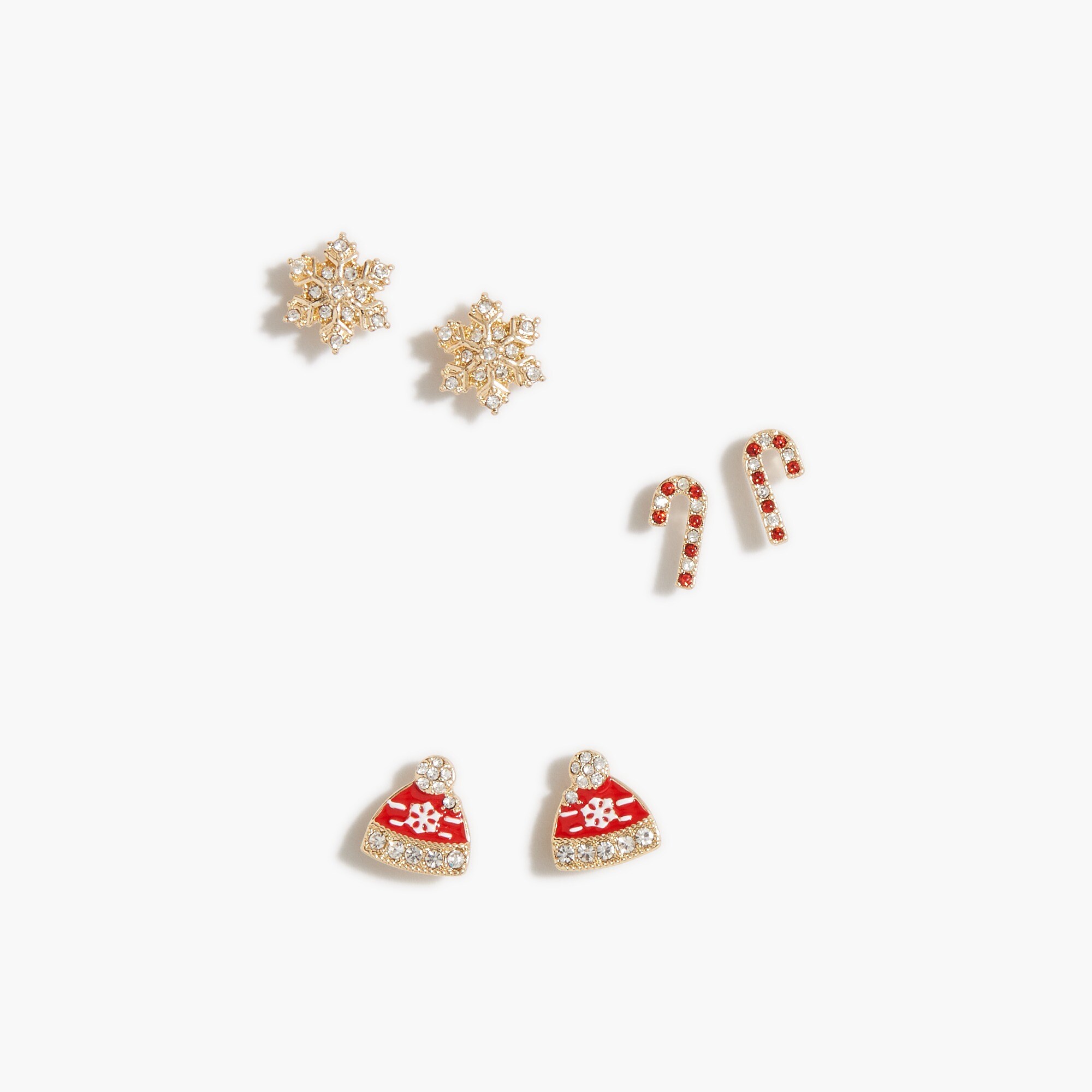 Holiday stud earrings set-of-three