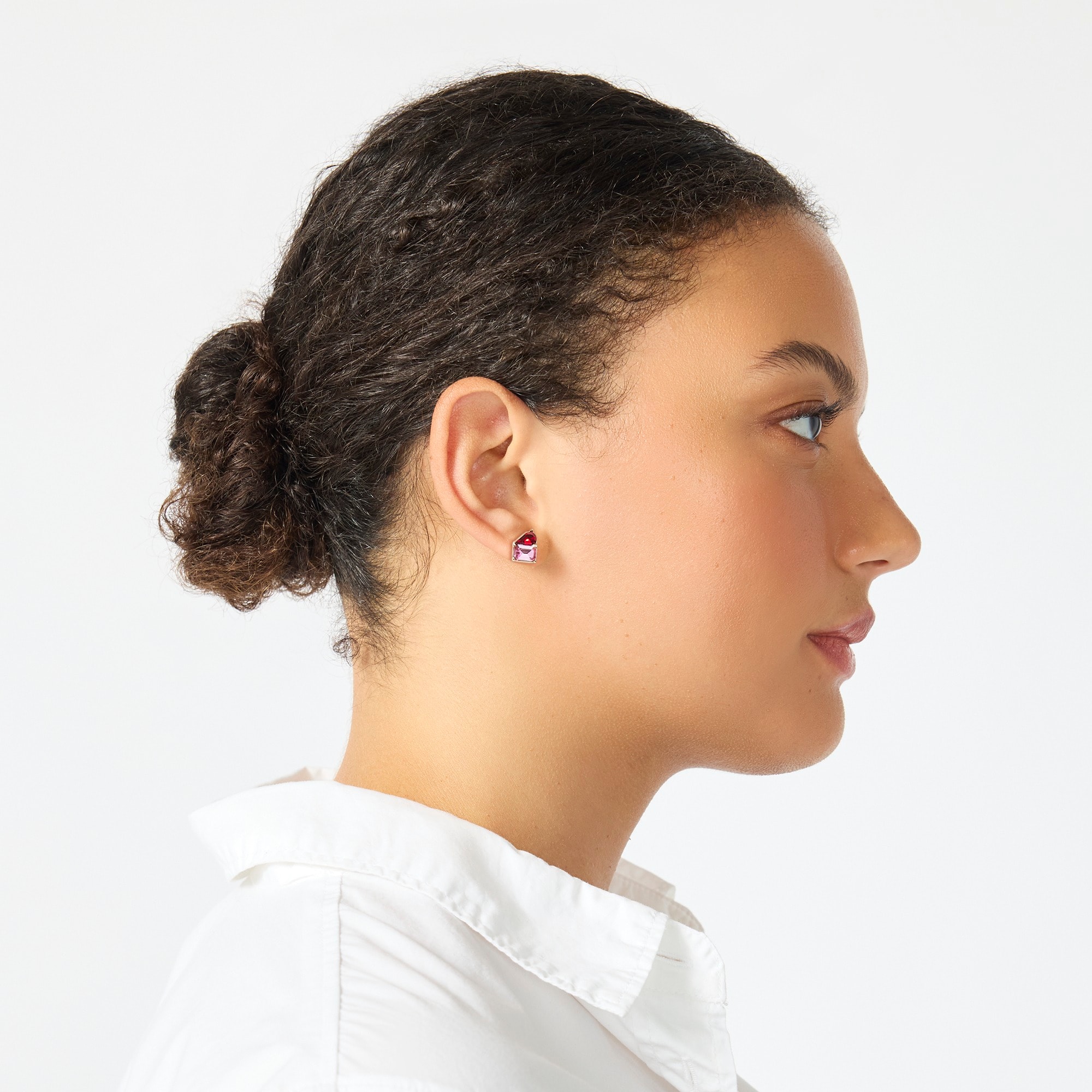 Crystal stud earrings set-of-three