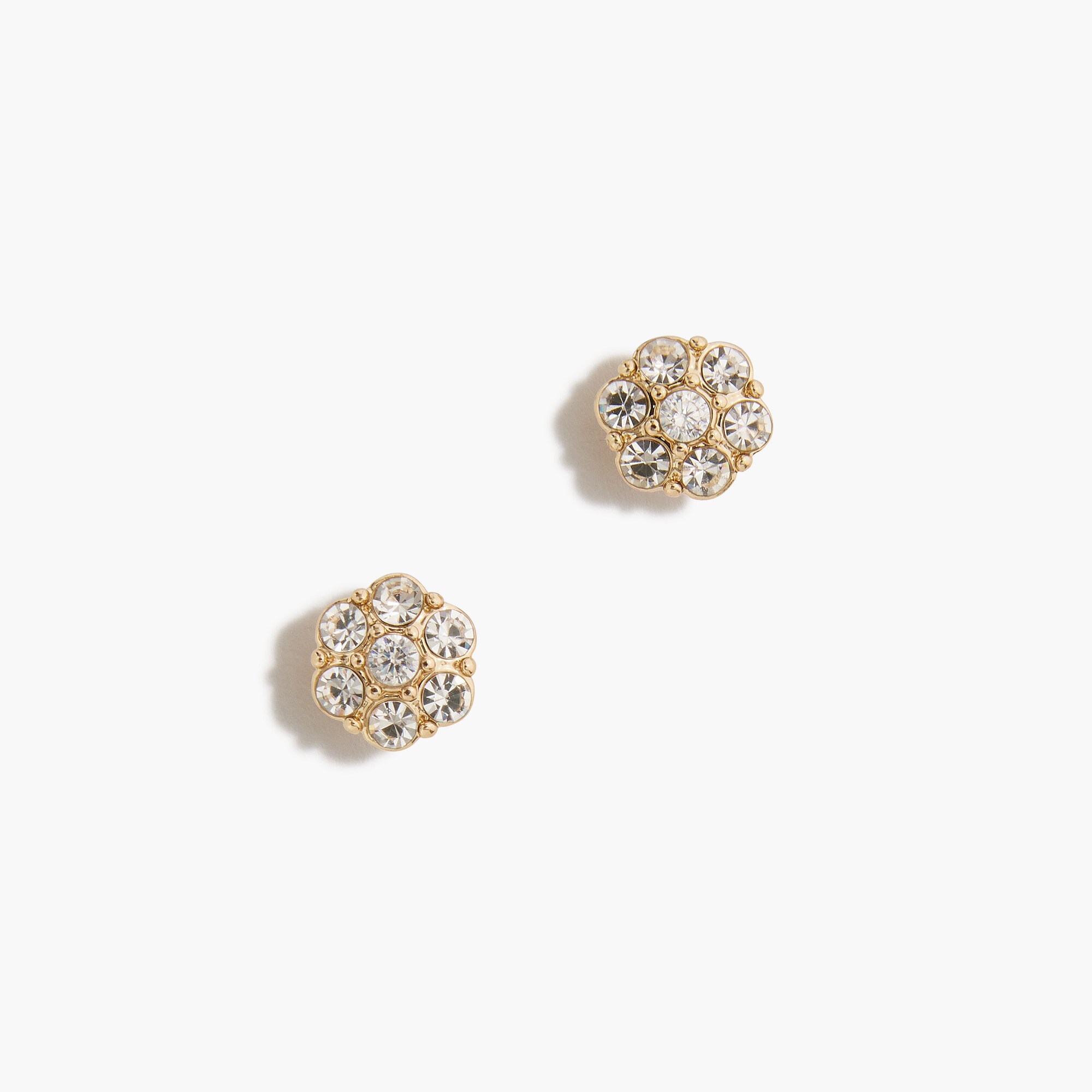 crystal floral stud earrings for women