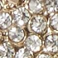 Pav&eacute; heart studs Yellow