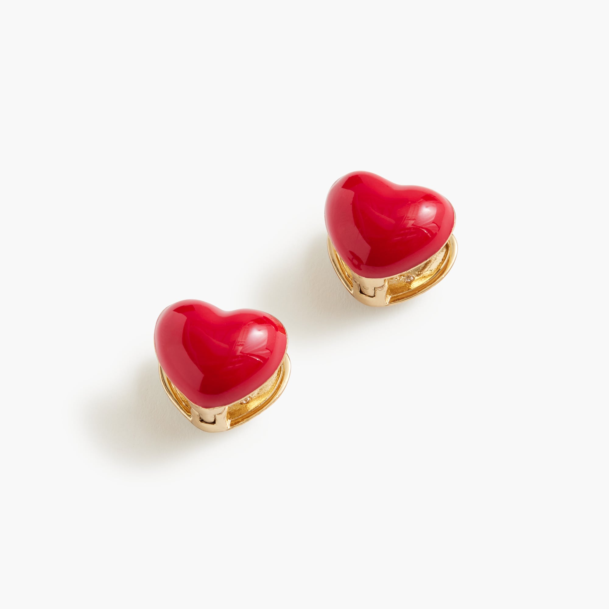 double-sided heart stud earrings for women