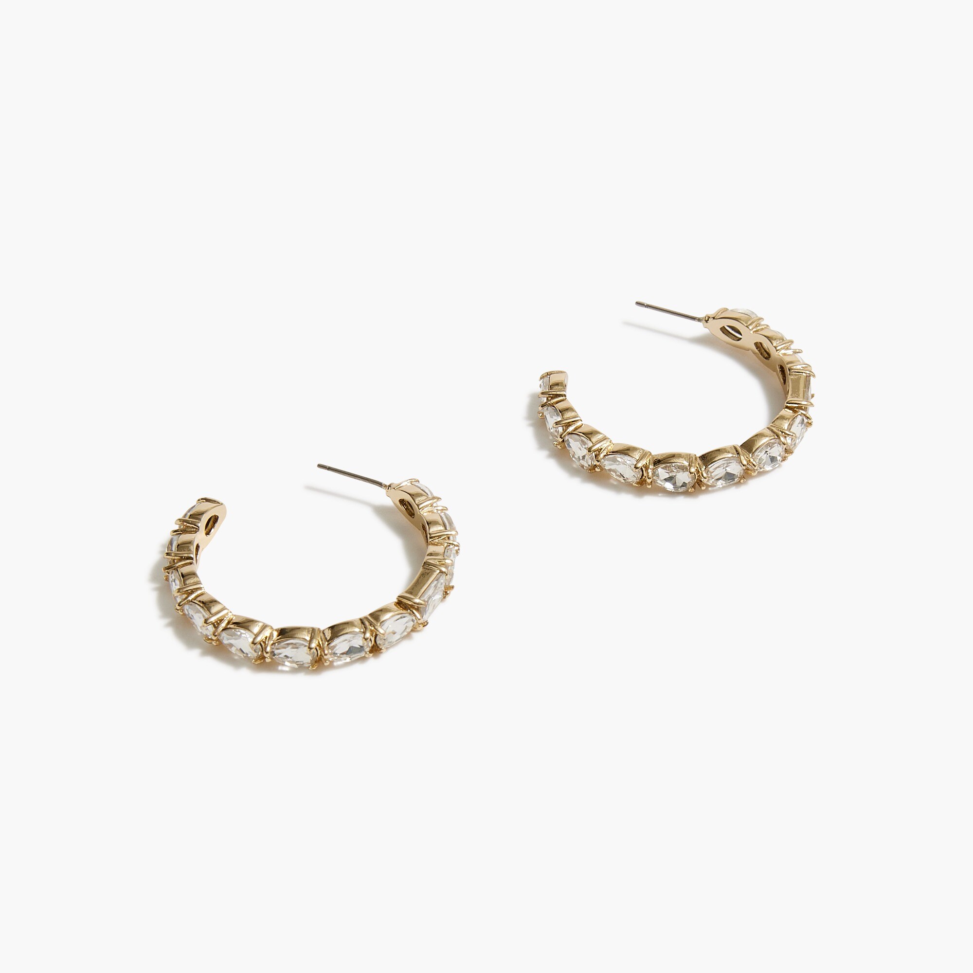 chunky crystal hoop earrings for women