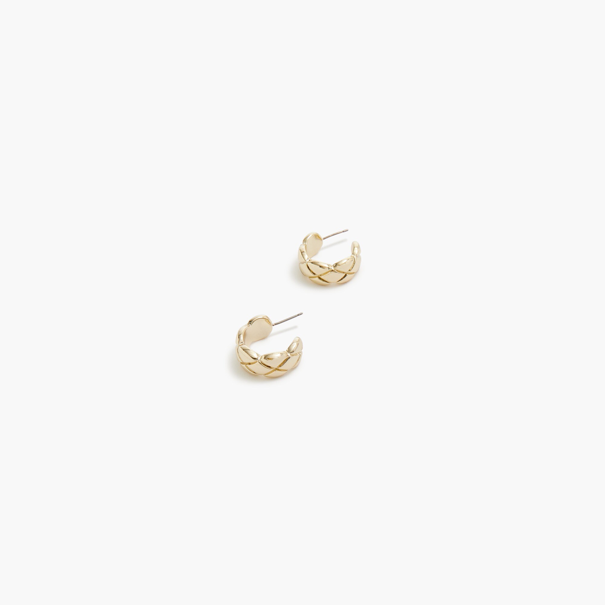 quilted hoop earrings for women