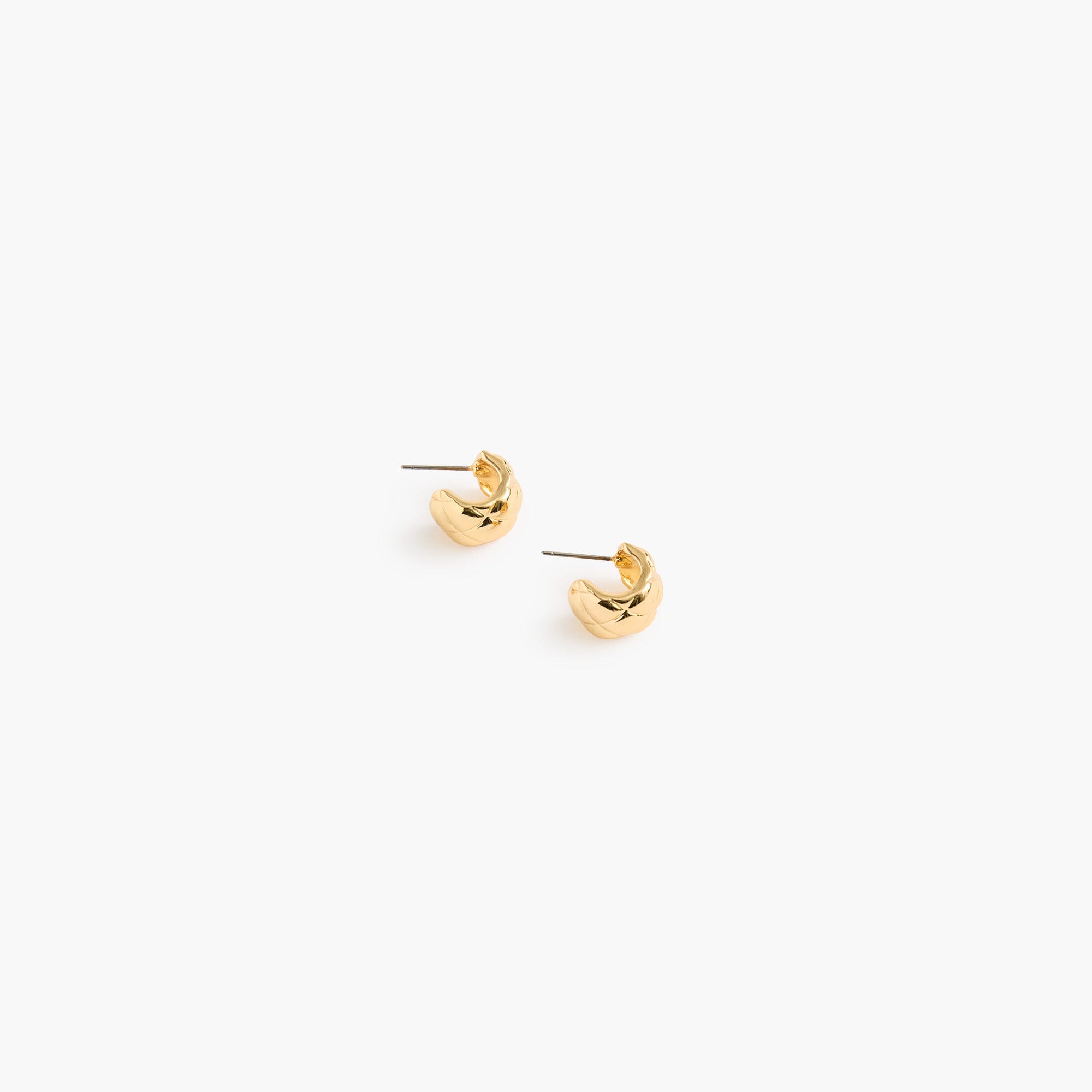 Quilted hoop earrings