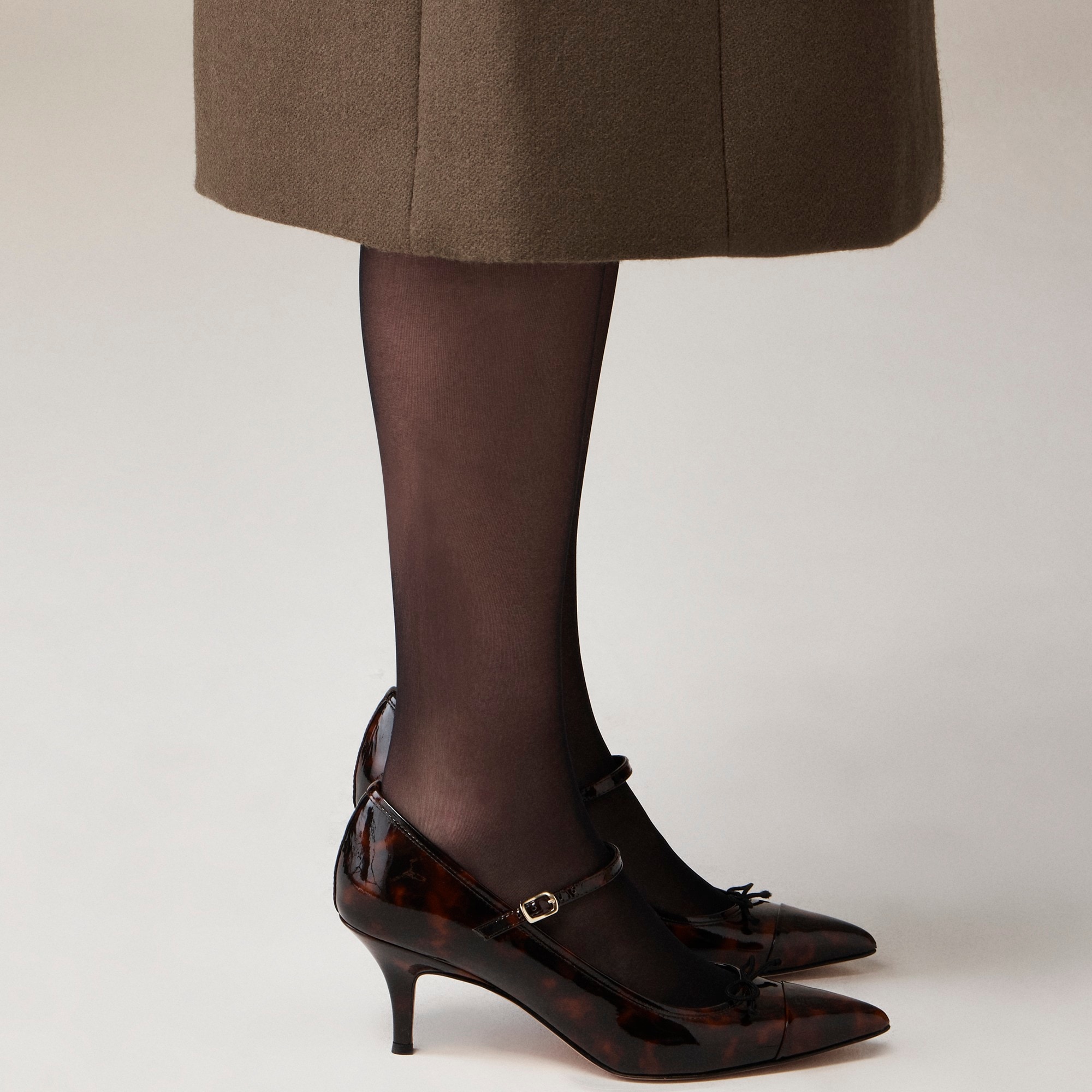 Made-in-Italy Colette Cap-toe Pumps In Tortoise-print Leather For