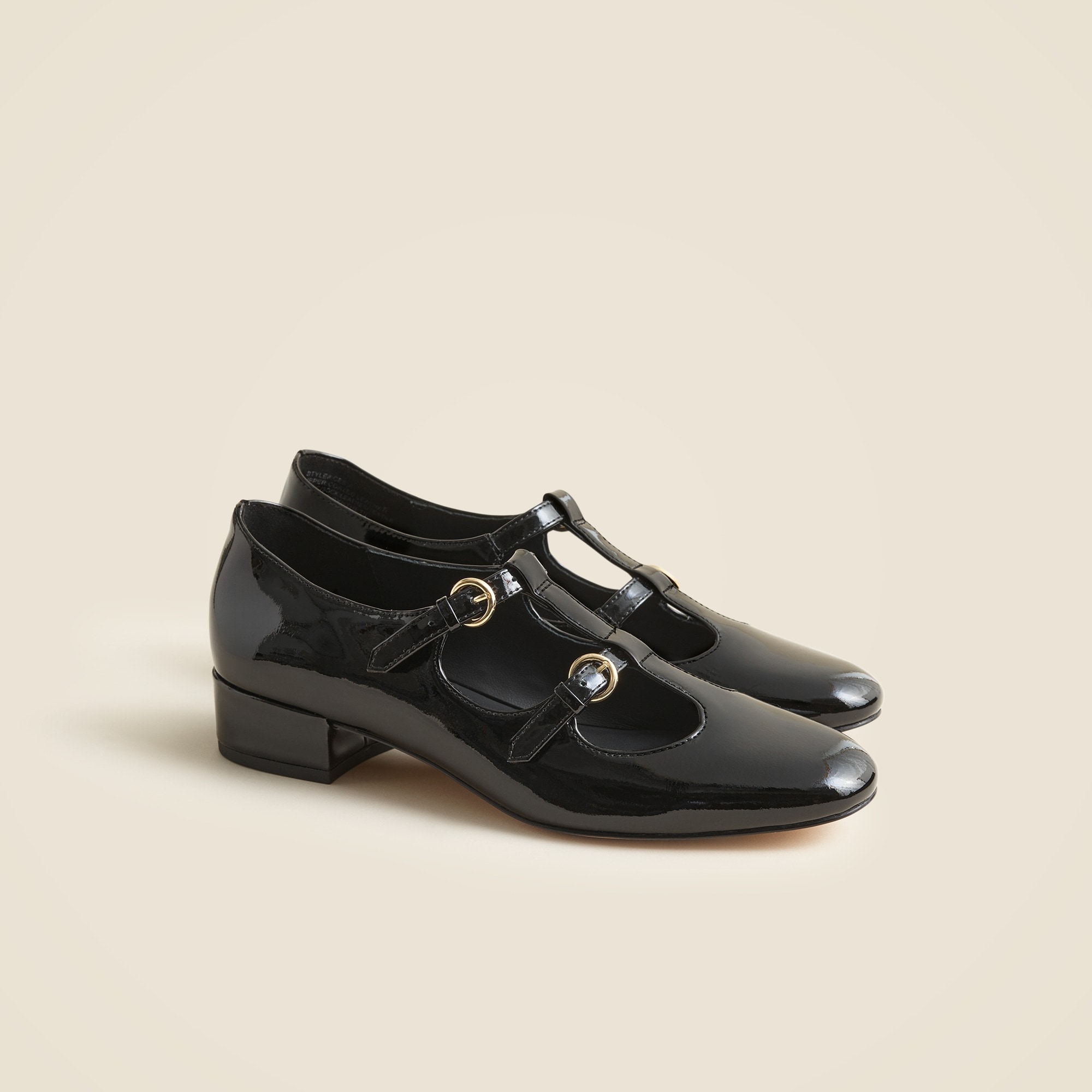 J.Crew: Teagan T-strap Heels In Patent Leather For Women J.Crew: Teagan T-strap Heels In Patent Leather For Women