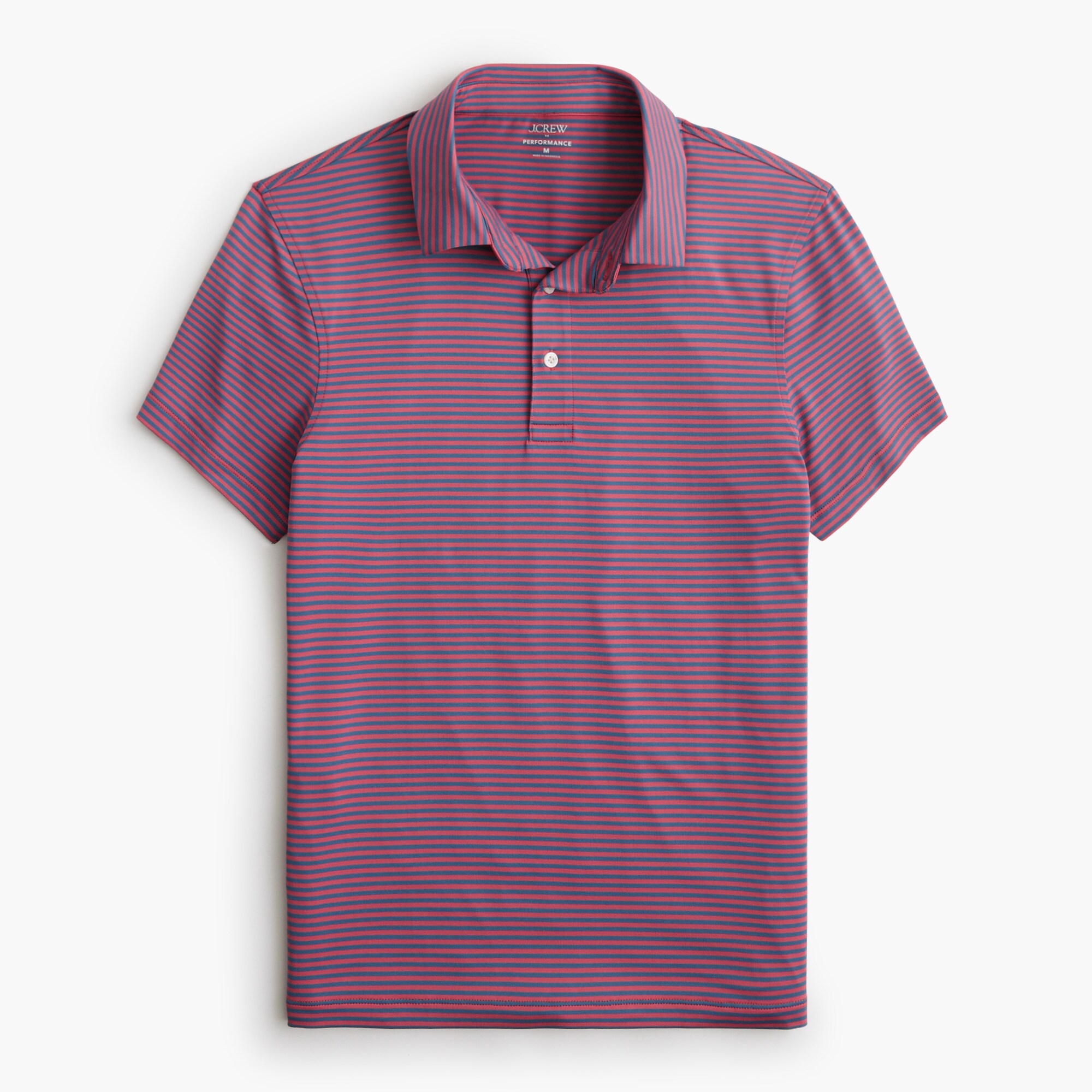 mens Striped performance polo shirt