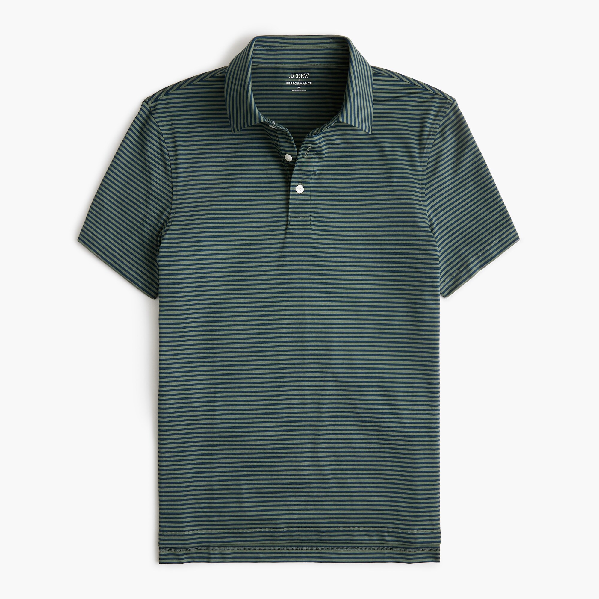 Striped performance polo shirt