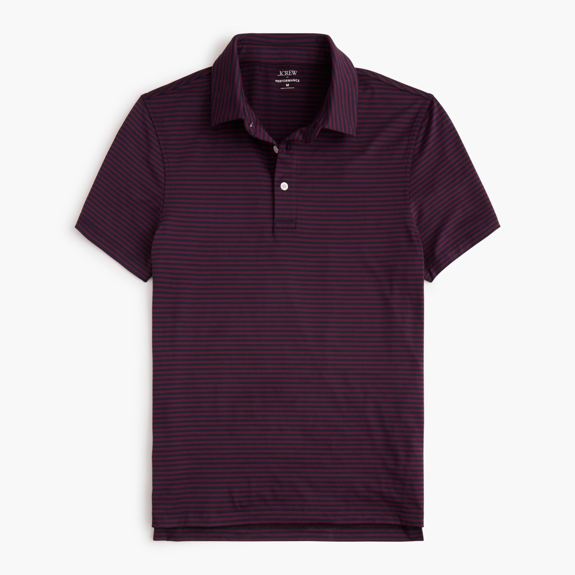 mens Striped performance polo shirt