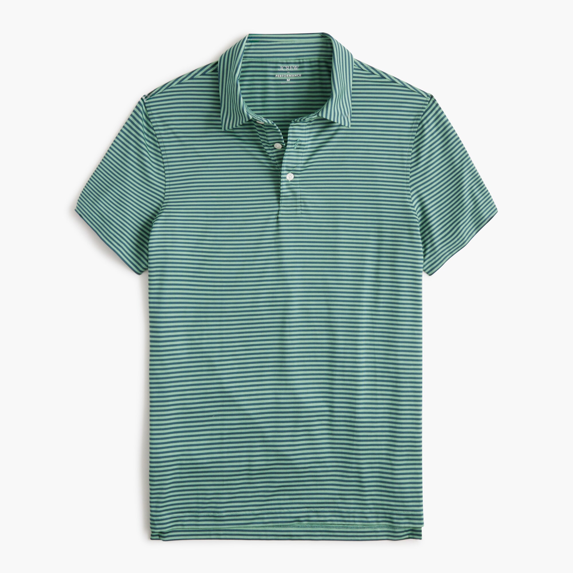 mens Striped performance polo shirt