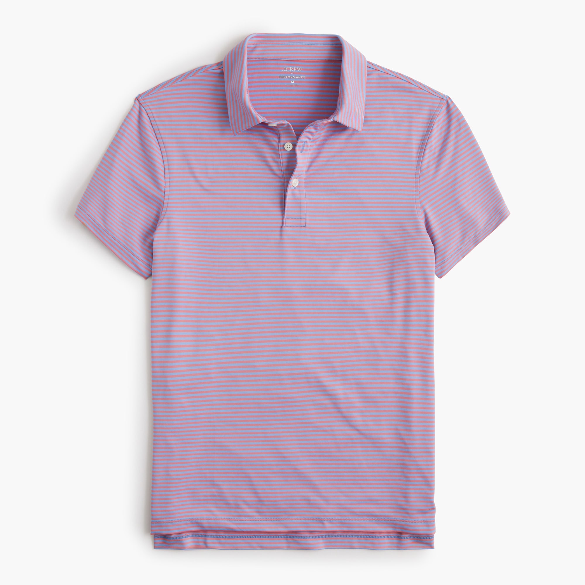 Striped performance polo shirt